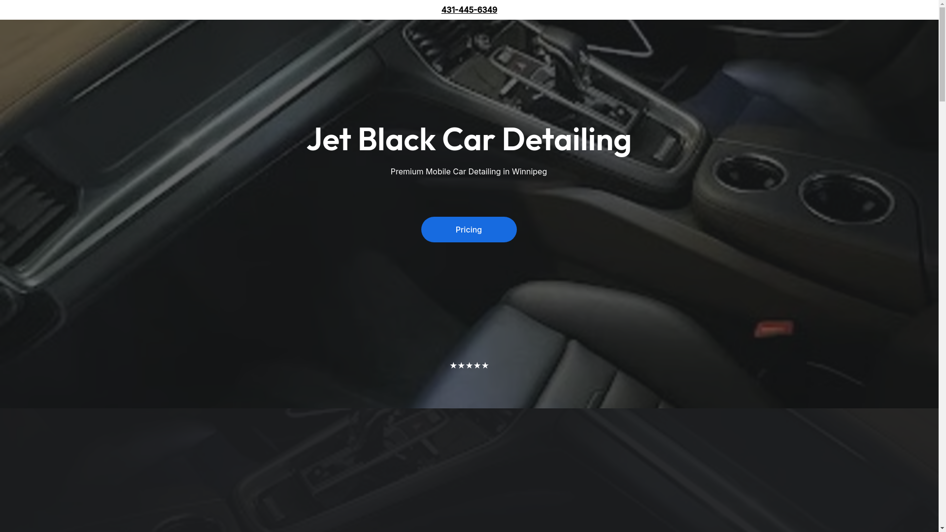 website screenshot of https://jetblackcardetailing.shop/