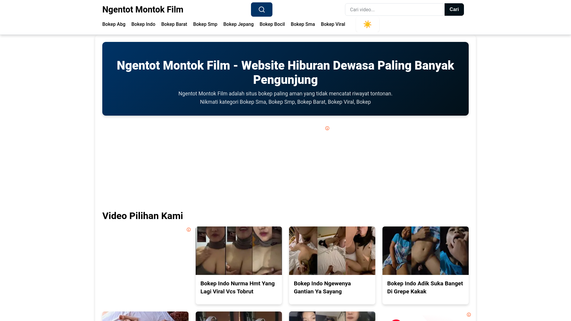 website screenshot of https://ngentotmontokfilm.pages.dev/