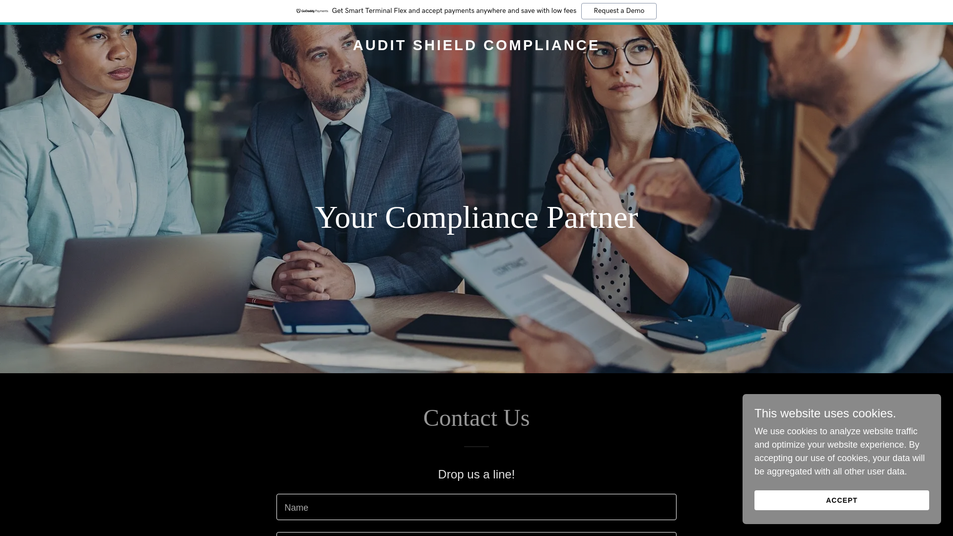 website screenshot of https://auditshieldcompliance.com/
