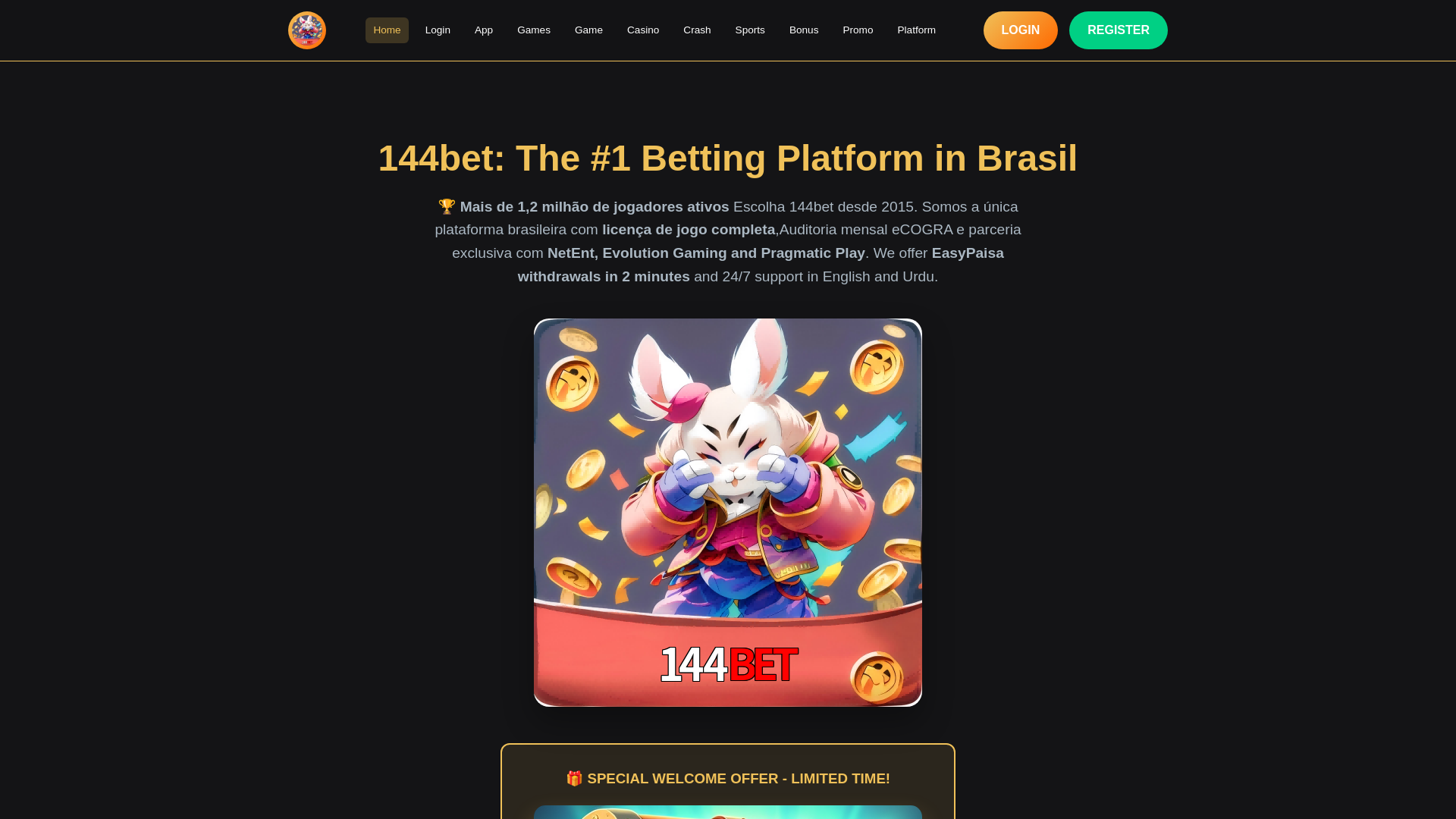 website screenshot of https://144betm1.com/