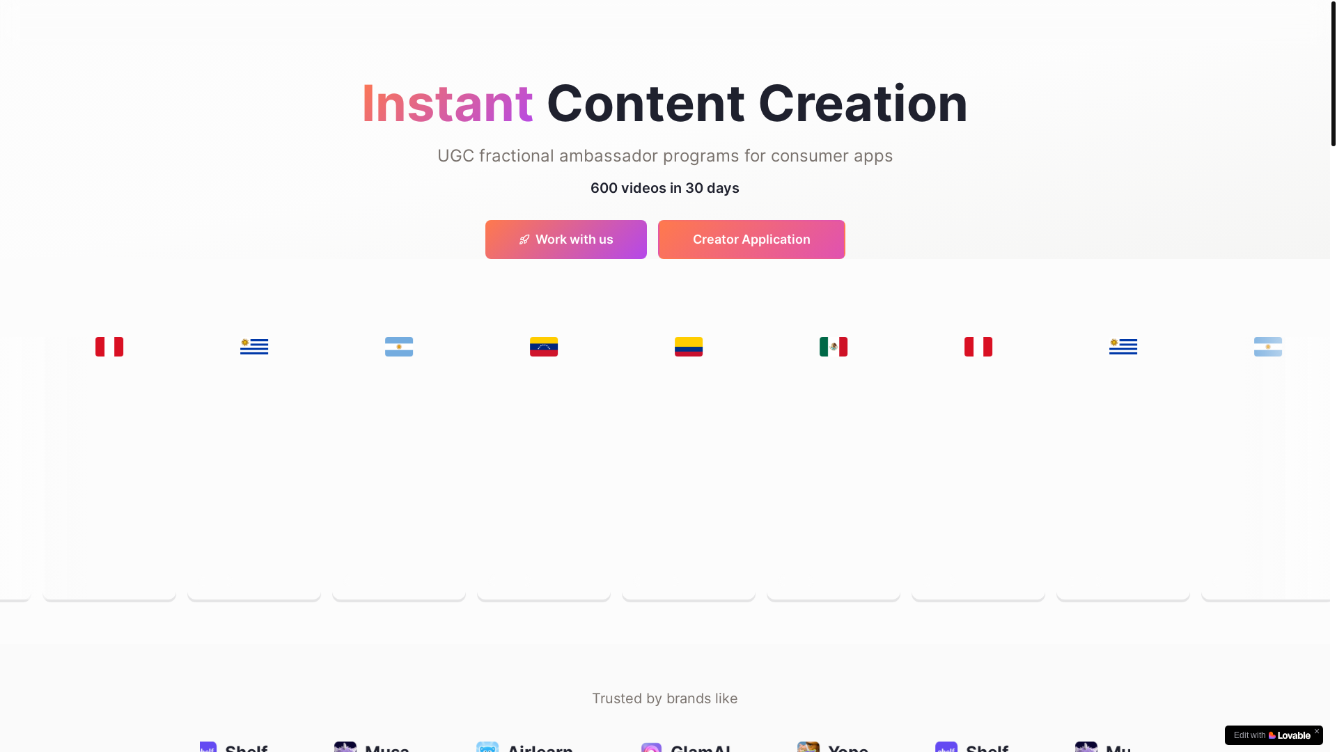 website screenshot of https://ugcscale.app/