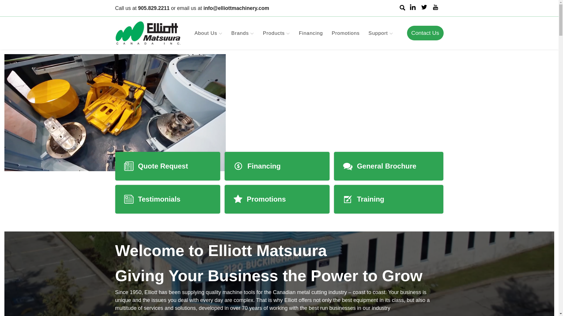 website screenshot of https://elliottmachinery.services/