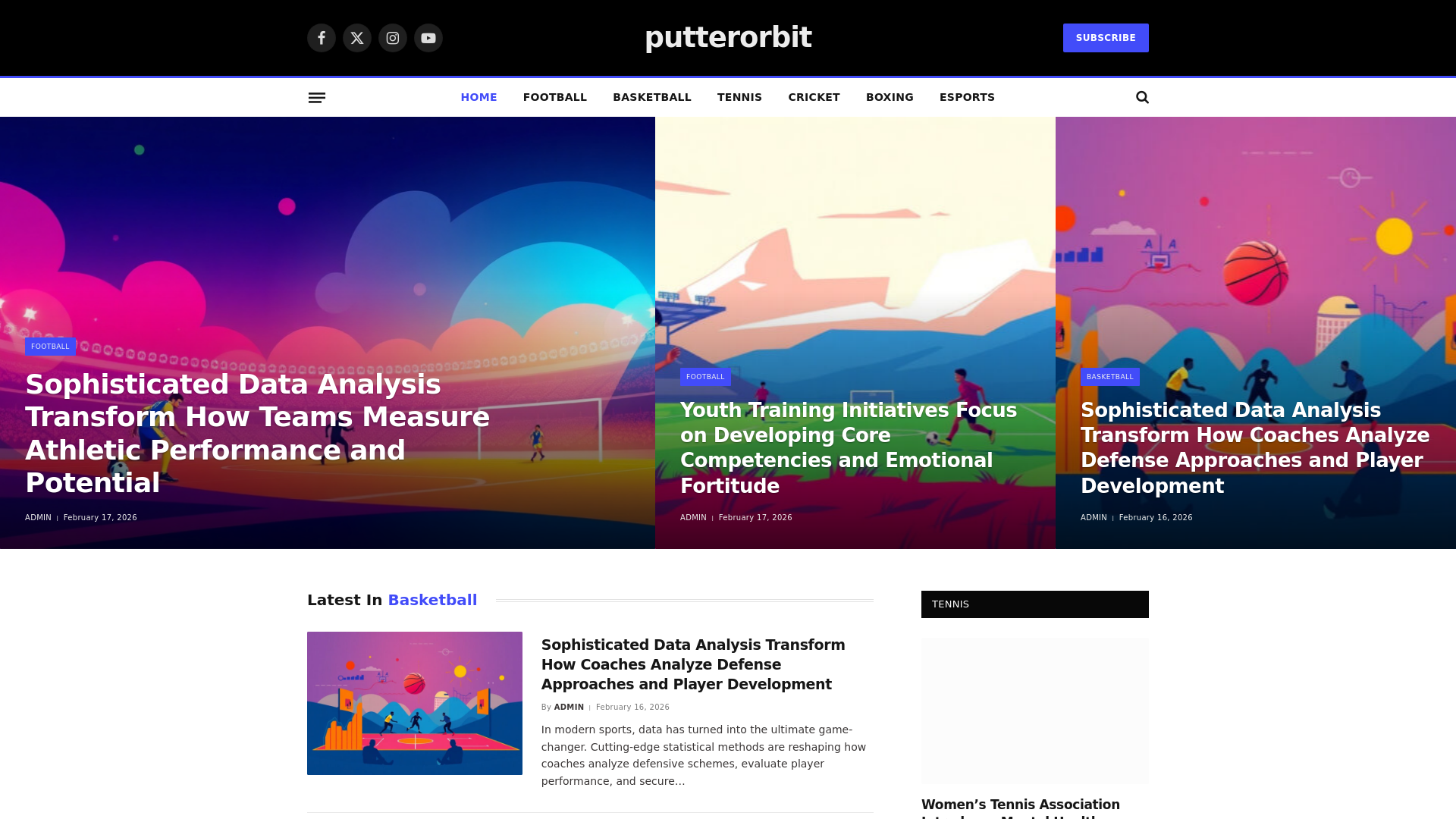 website screenshot of https://putterorbit.co.uk/