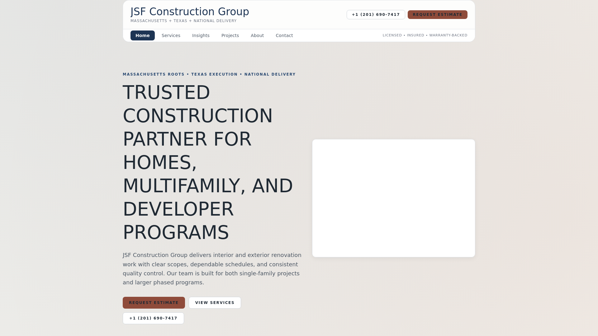 website screenshot of https://jsfbuild.com/