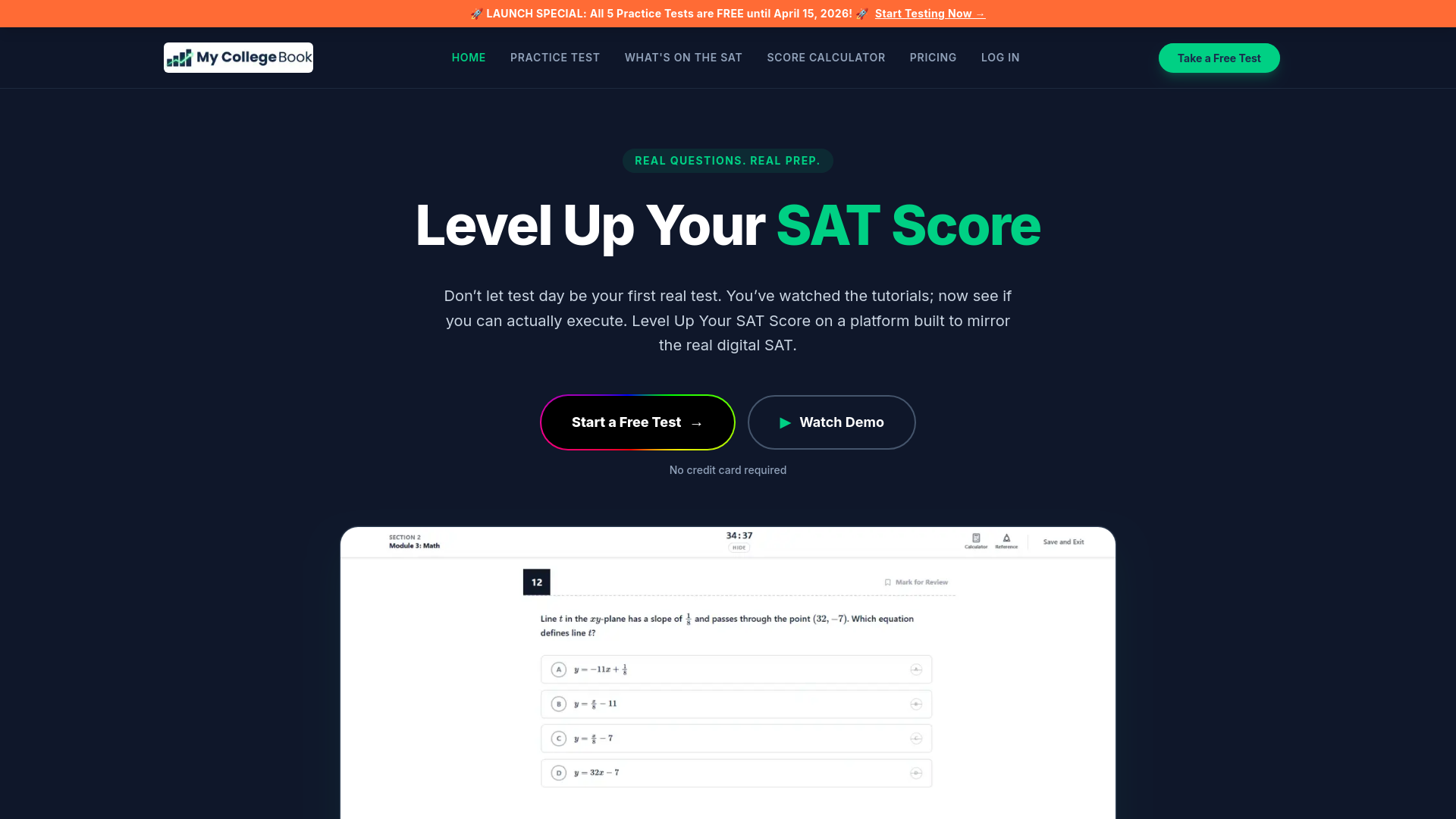 website screenshot of https://mycollegebook.org/