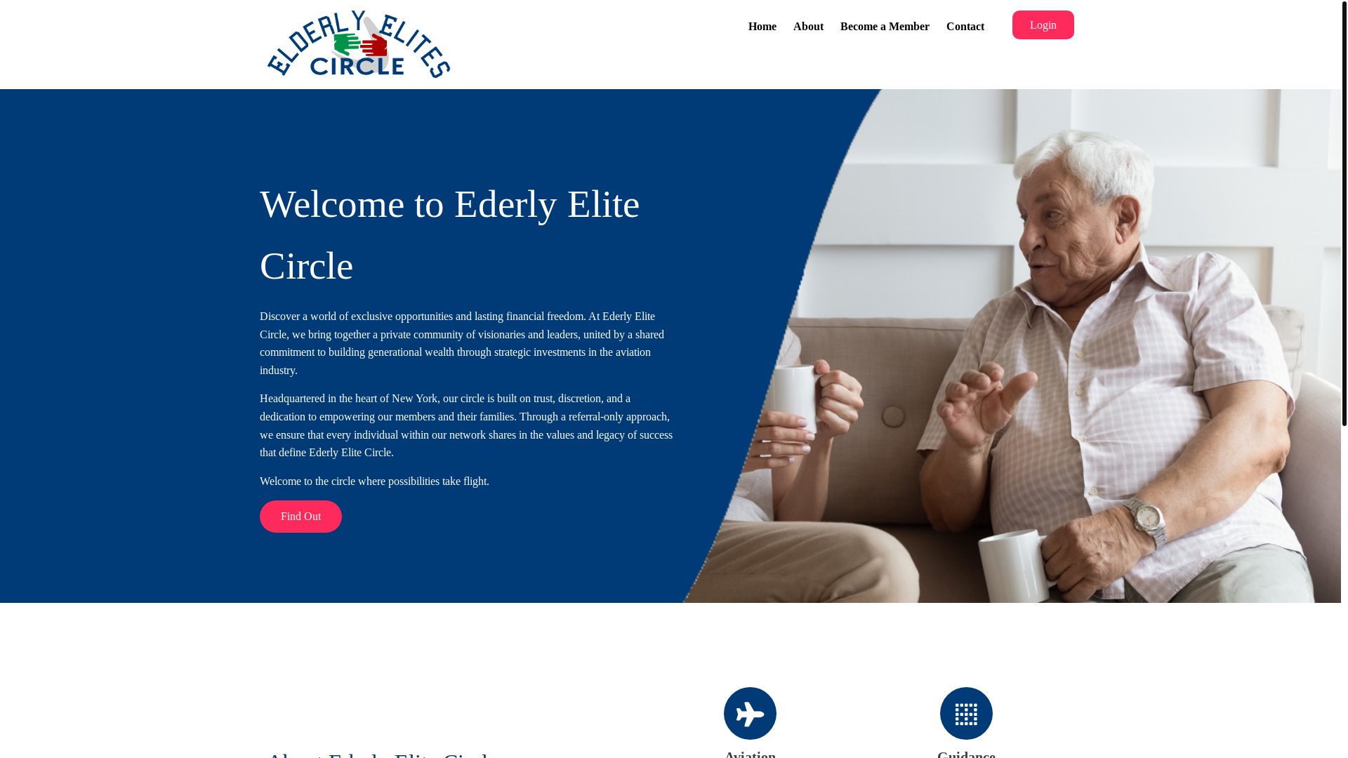 website screenshot of https://elderlyelitecircle.com/