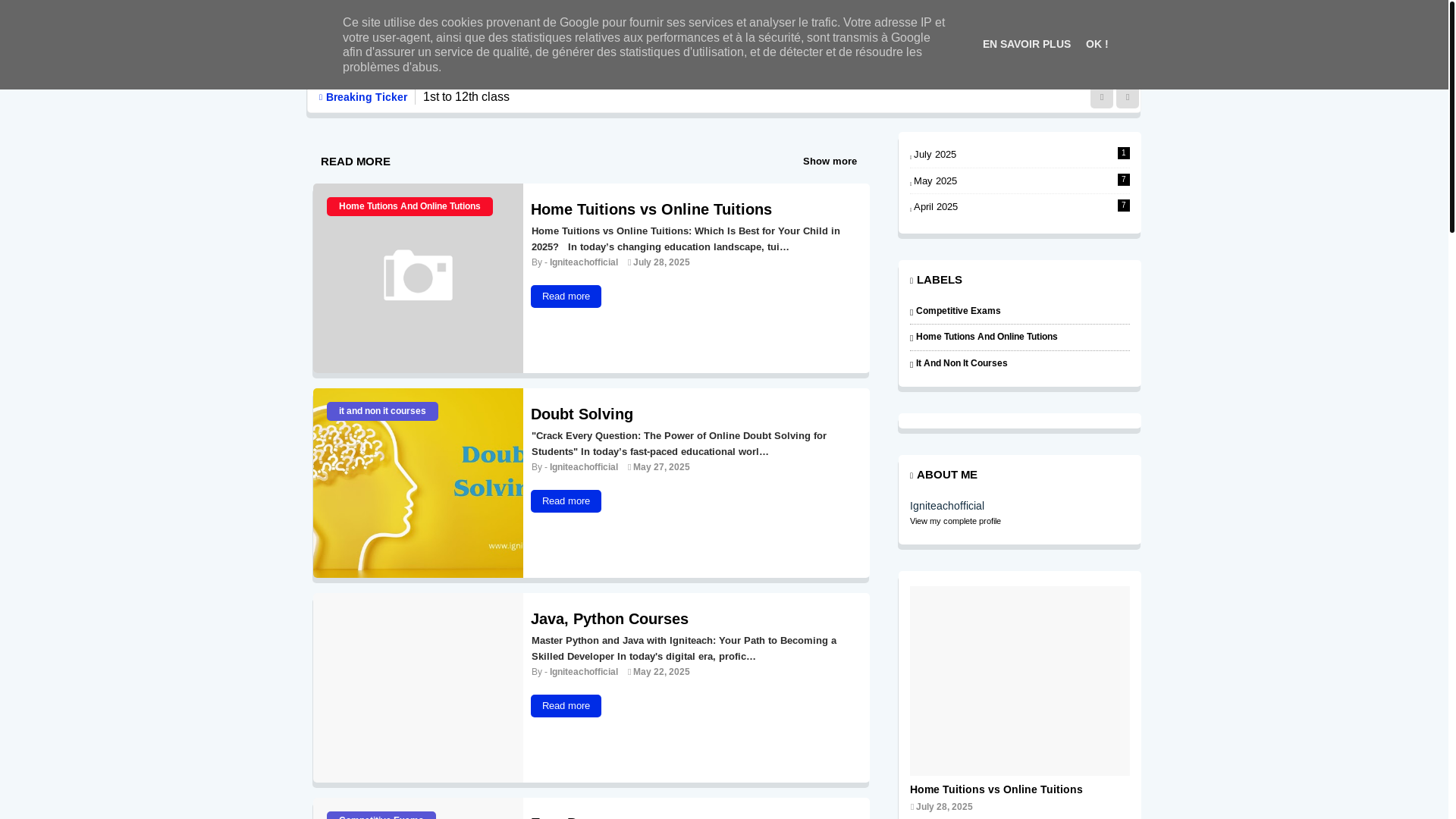 website screenshot of https://igniteach.online/