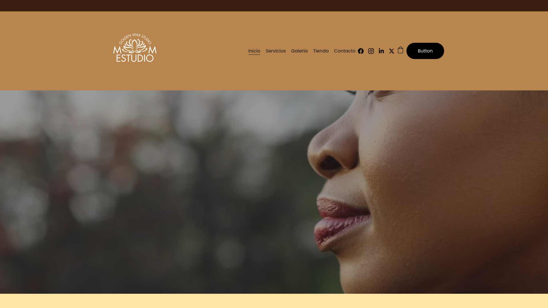 website screenshot of https://mmgoldenwaxstudio.com/