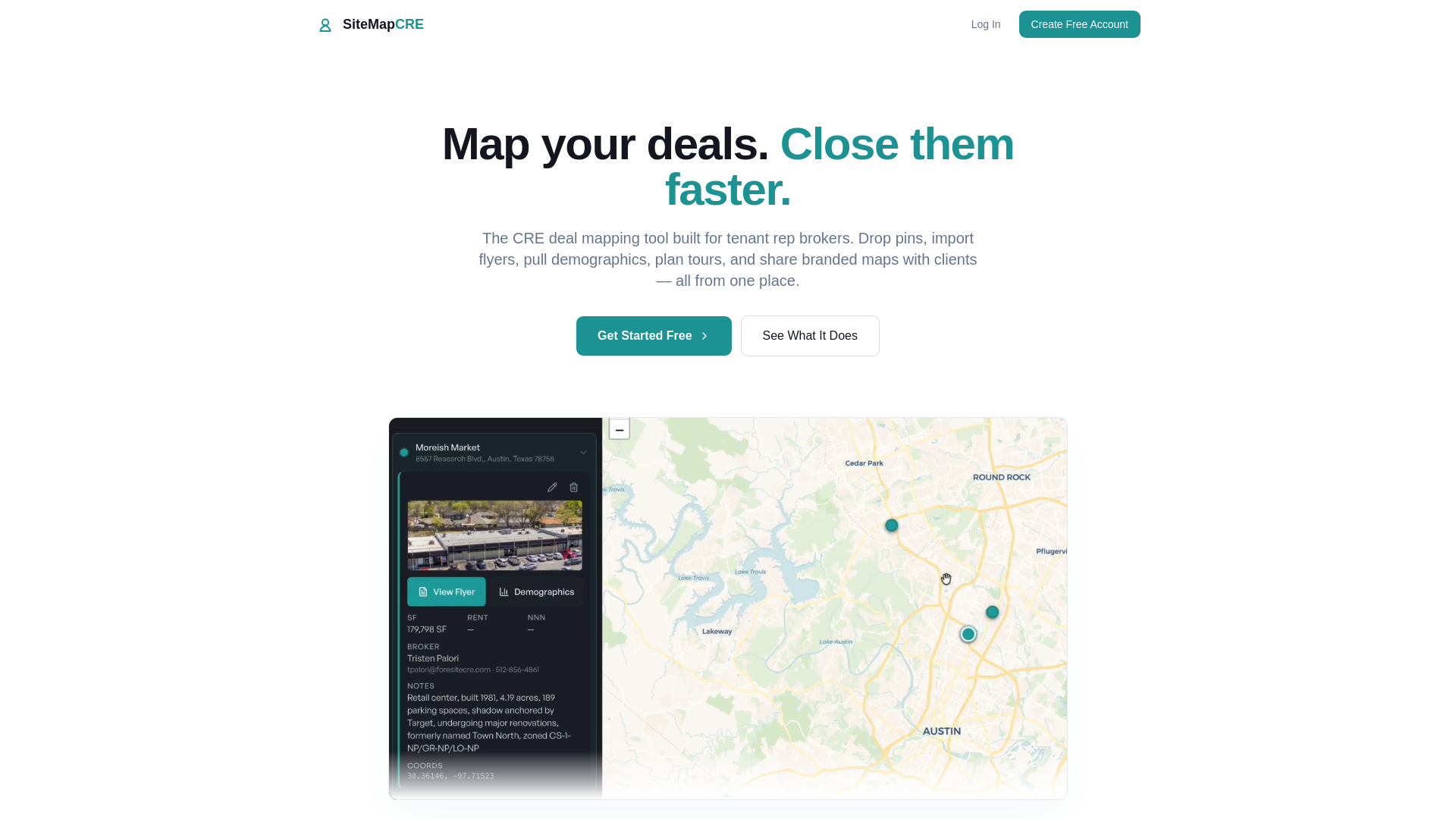 website screenshot of https://sitemapcre.com