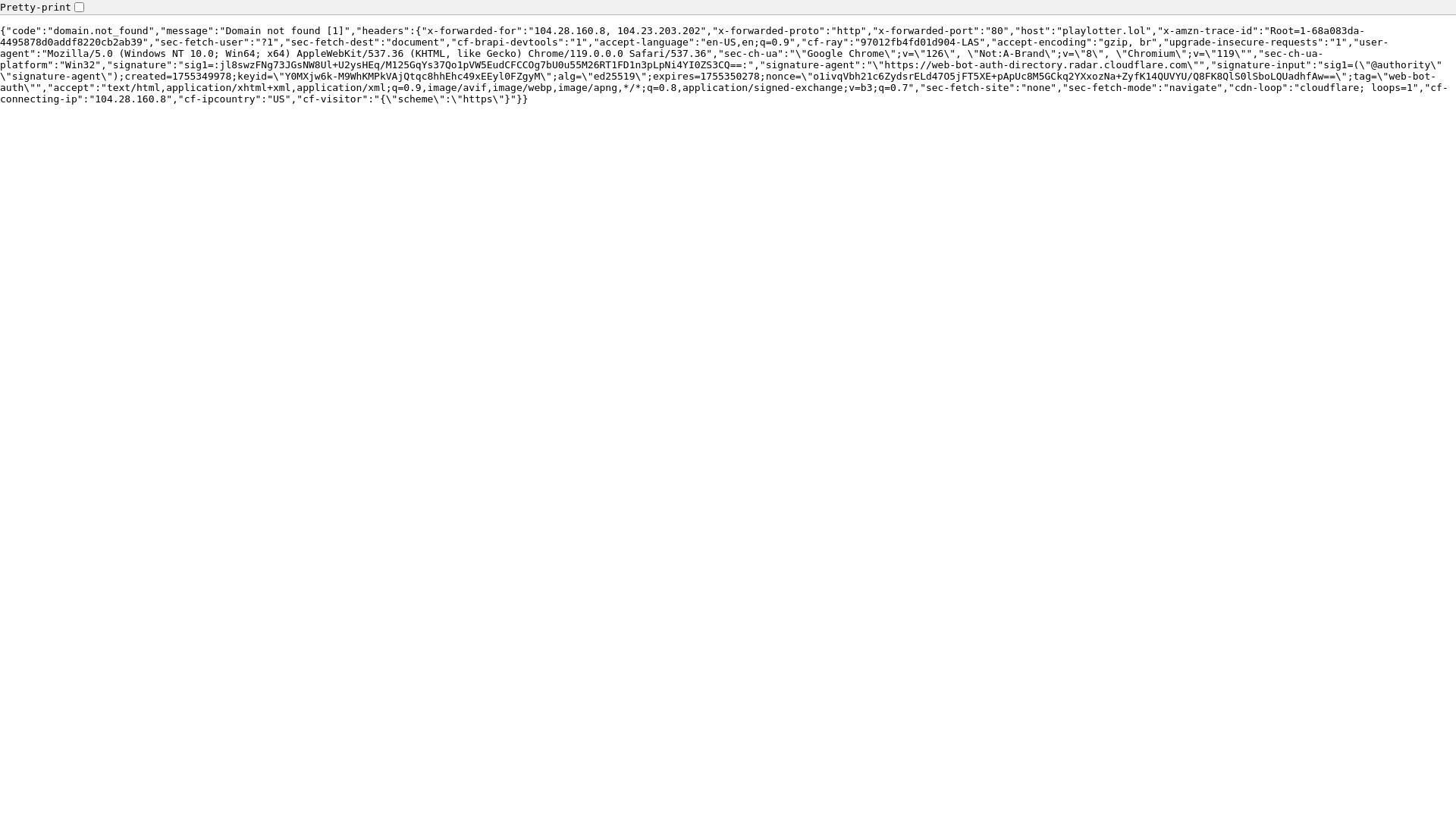 website screenshot of https://playlotter.lol/