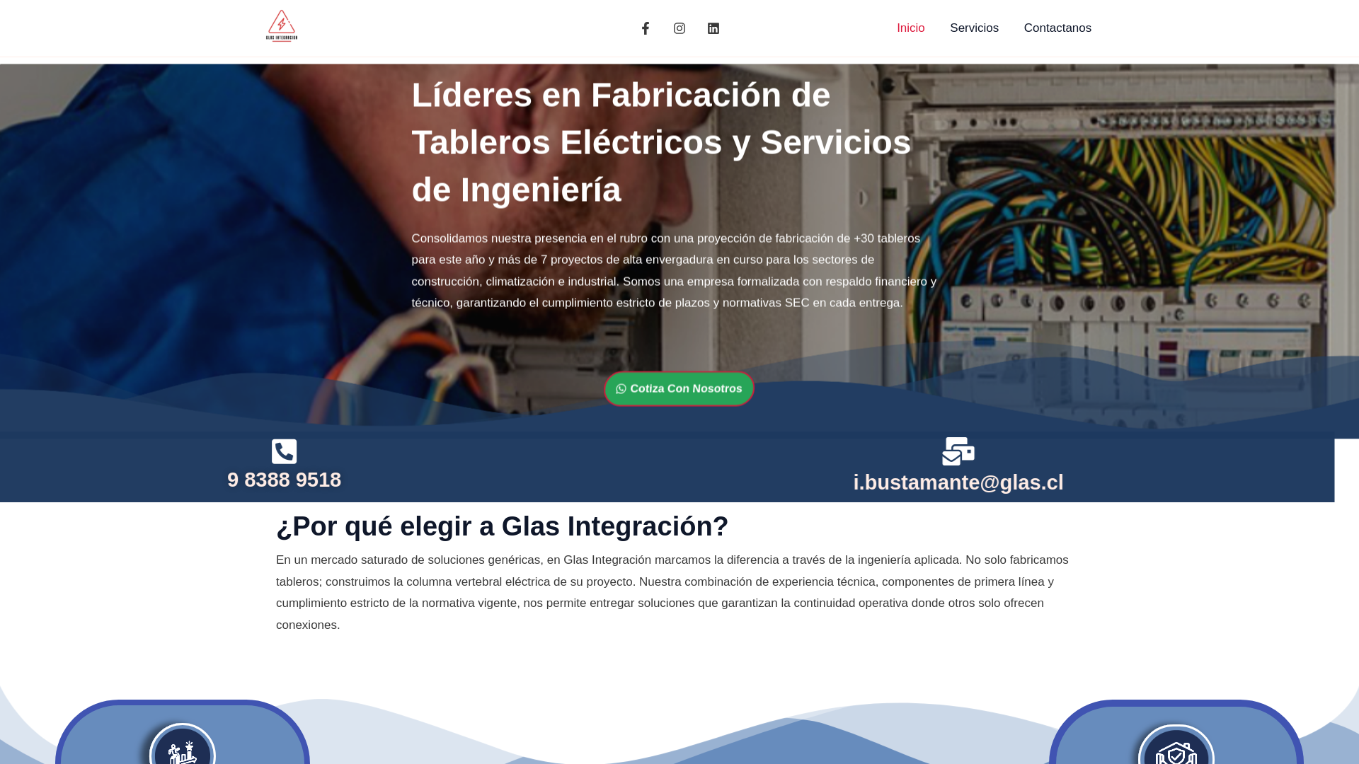 website screenshot of https://glasintegracion.cl