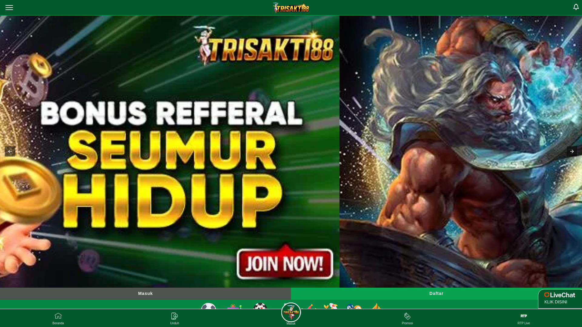 website screenshot of https://amptrisakti88org.pages.dev/