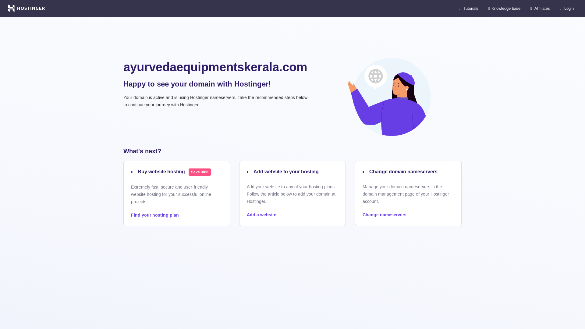 website screenshot of https://ayurvedaequipmentskerala.com/