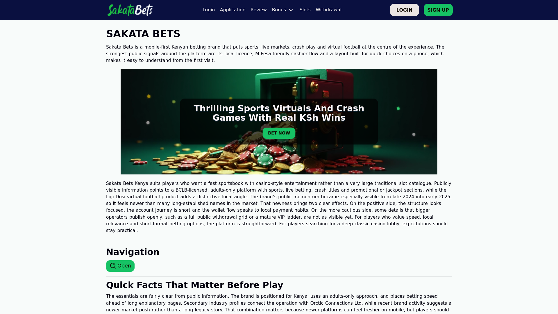 website screenshot of https://sakatabets.casino/