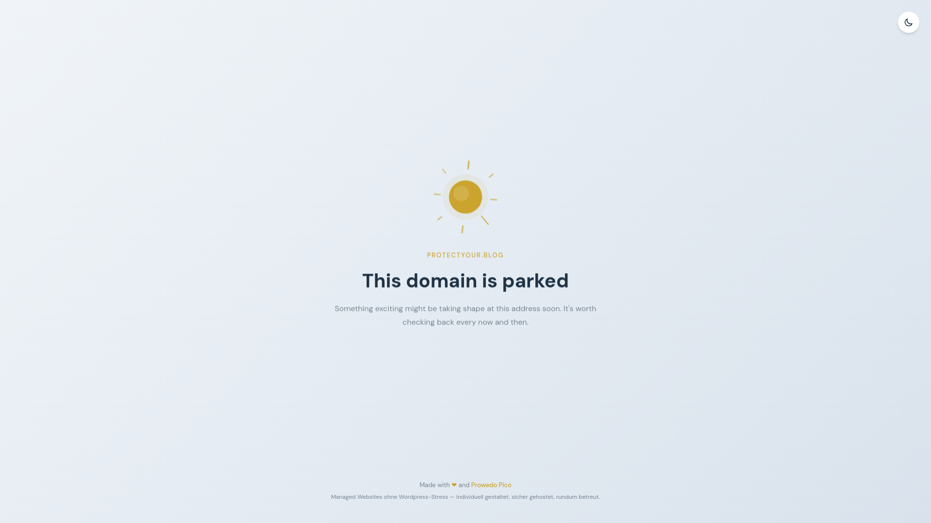 website screenshot of https://protectyour.blog