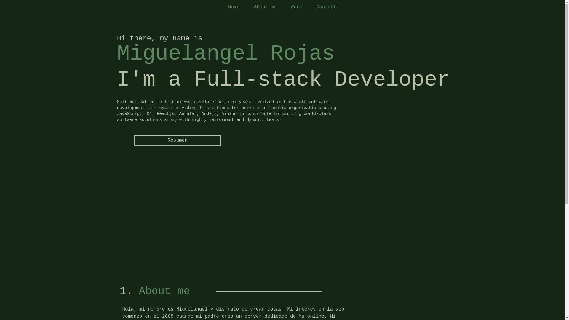 website screenshot of https://miguelangel.guru/