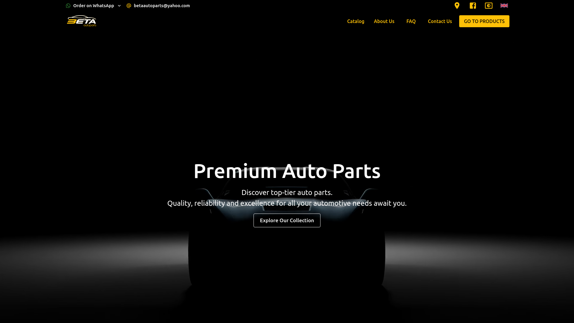 website screenshot of https://betaautoparts.ge