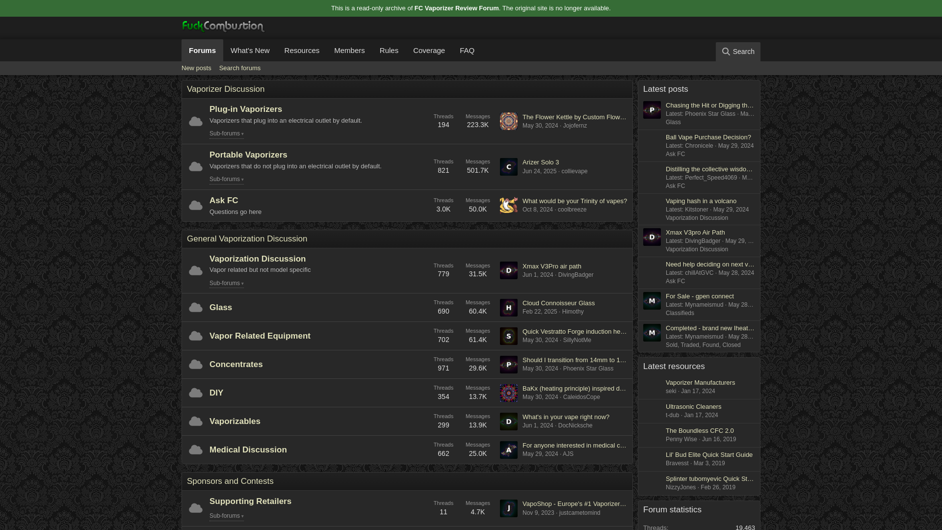 website screenshot of https://fc-archive.org/