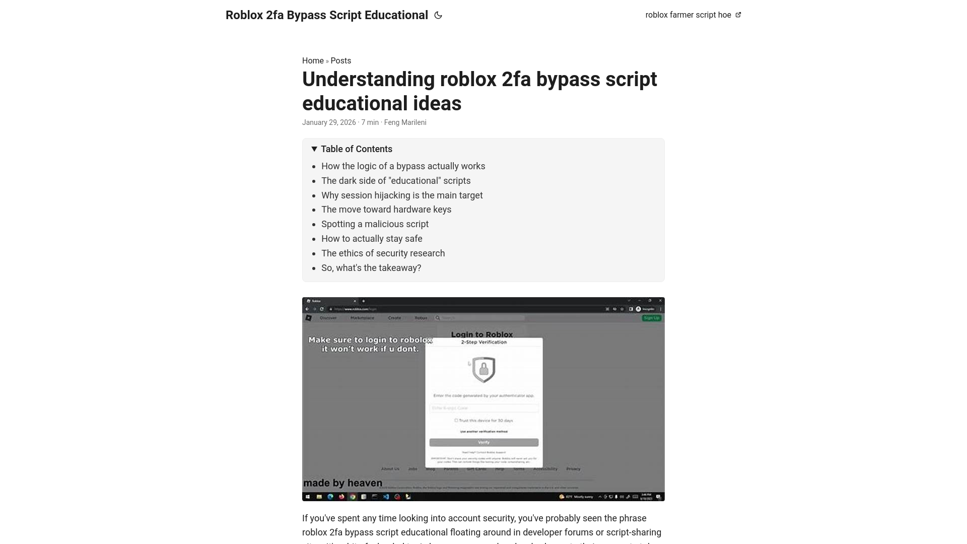 website screenshot of https://roblox-2fa-bypass-script-educational.pages.dev/