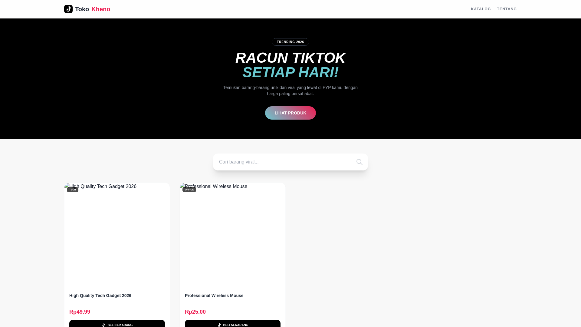 website screenshot of https://toko-kheno.pages.dev/