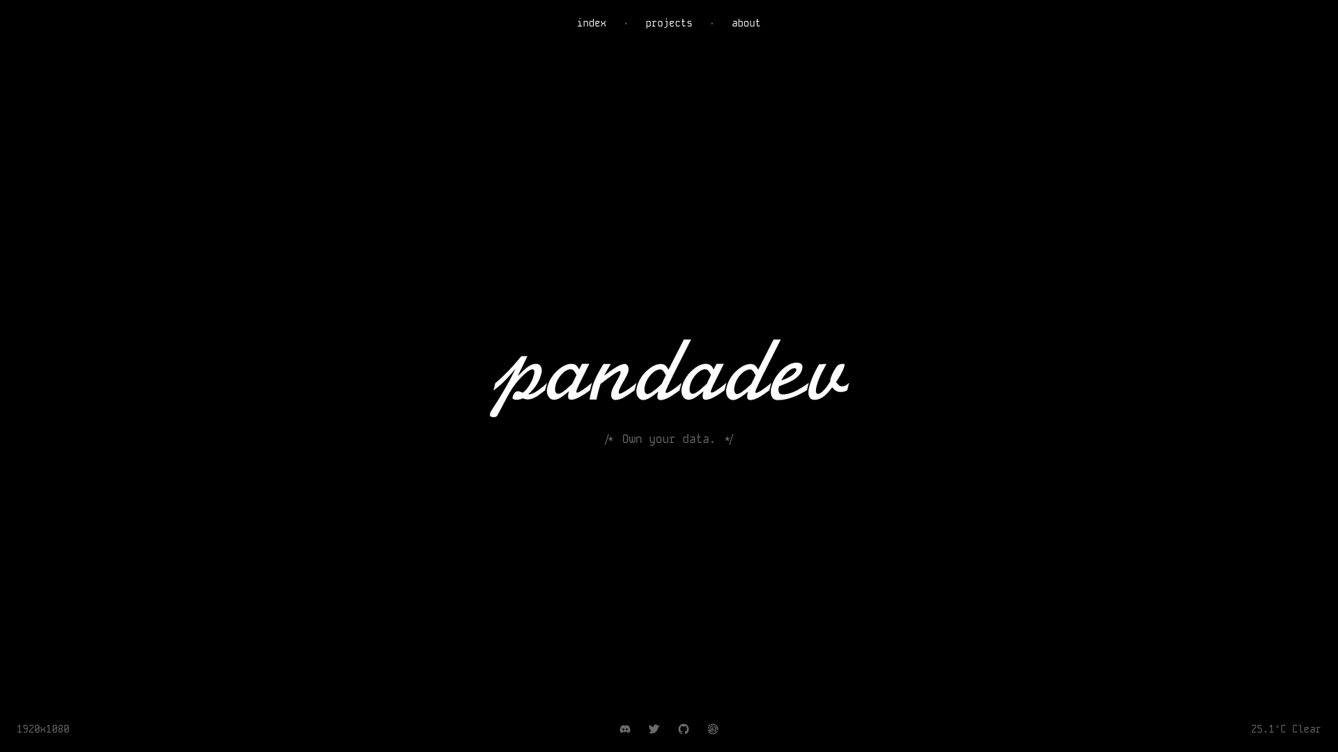 website screenshot of https://pandadev.pages.dev/