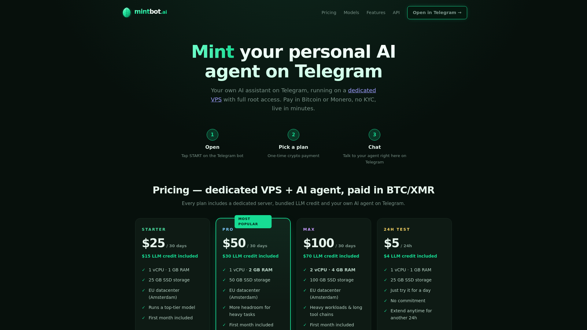 website screenshot of https://dropmyagent.ai