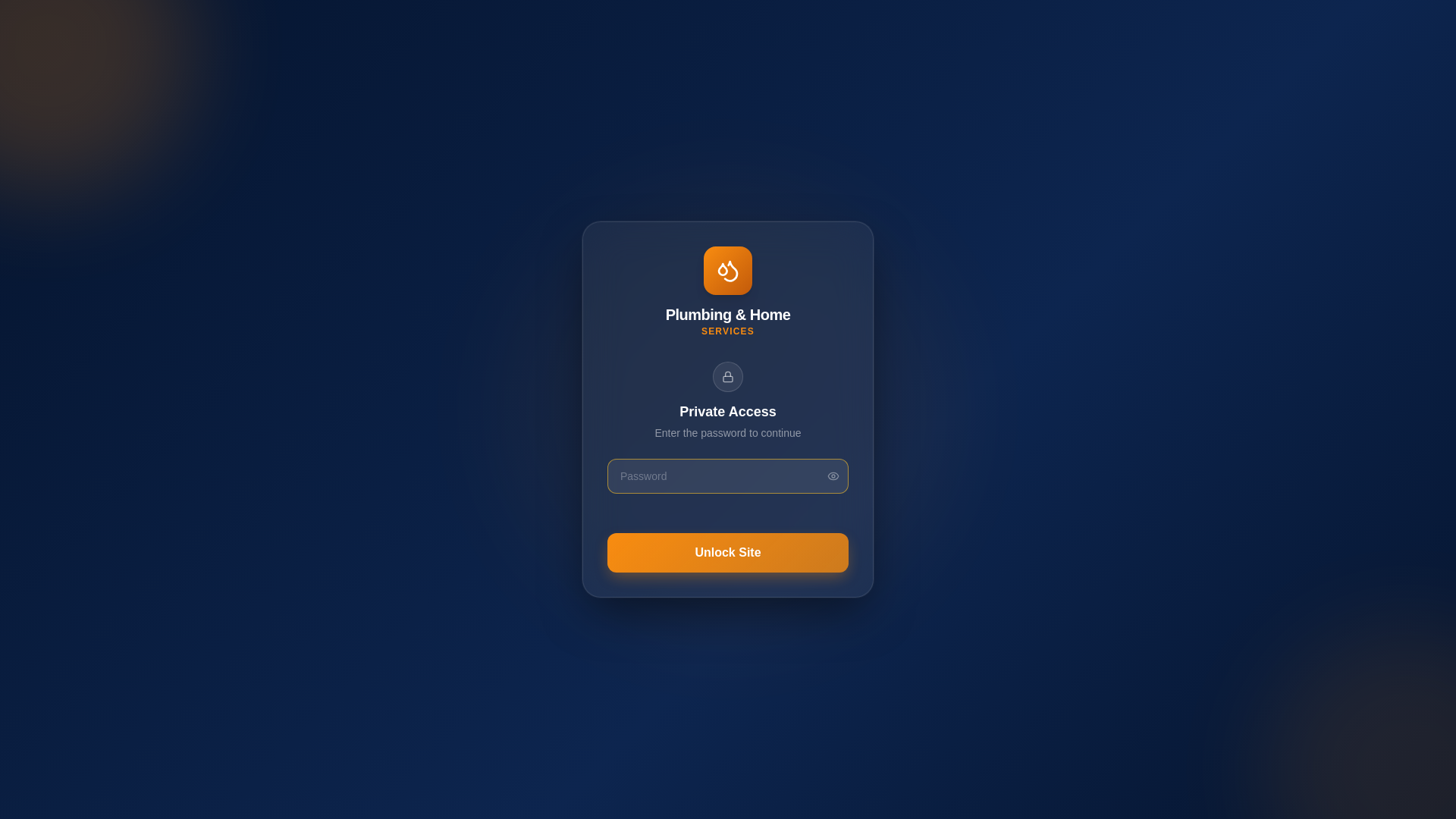 website screenshot of https://plumbingandhomeservices.co