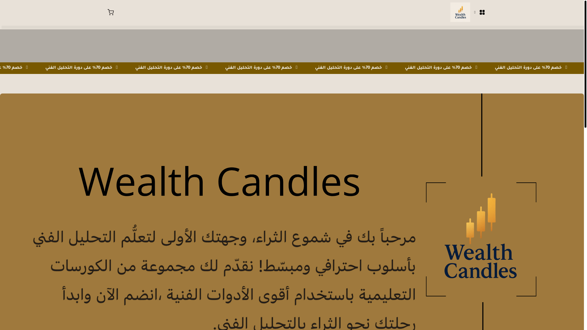 website screenshot of https://wealth-candles.com/