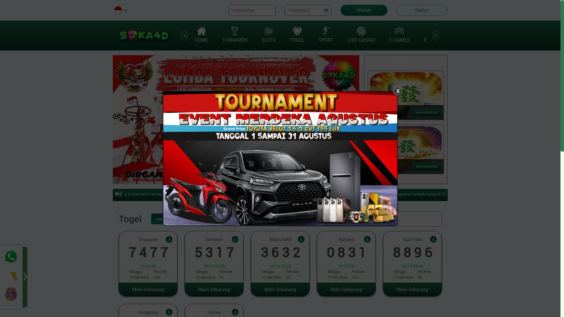 website screenshot of https://sokapasti.site/