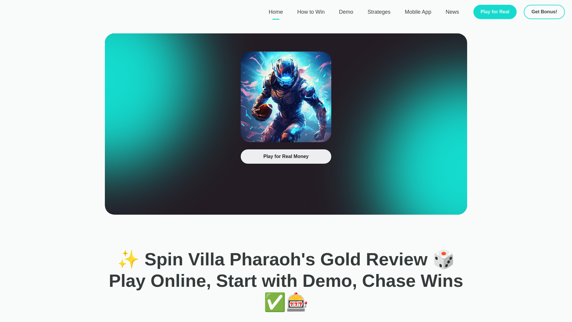 website screenshot of https://spinvillapharaohsgold.com/
