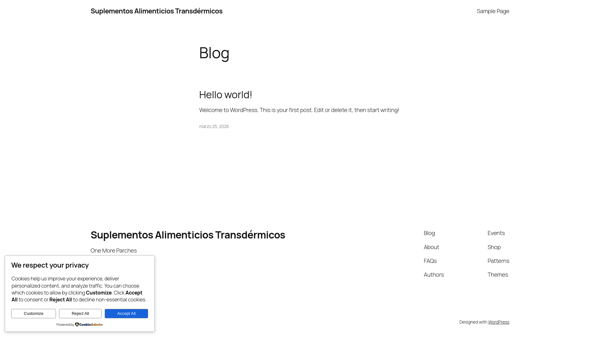 website screenshot of https://onemoreparches.com.mx