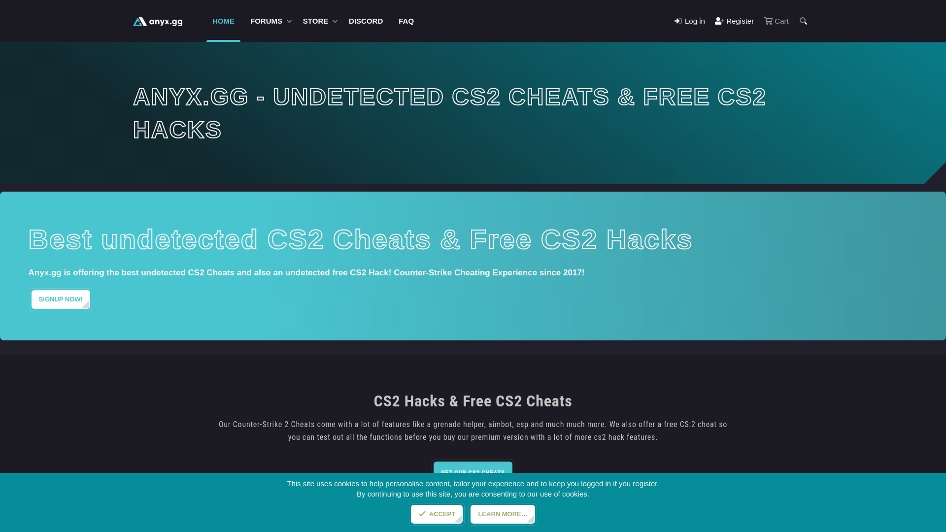 website screenshot of https://anyx.gg/