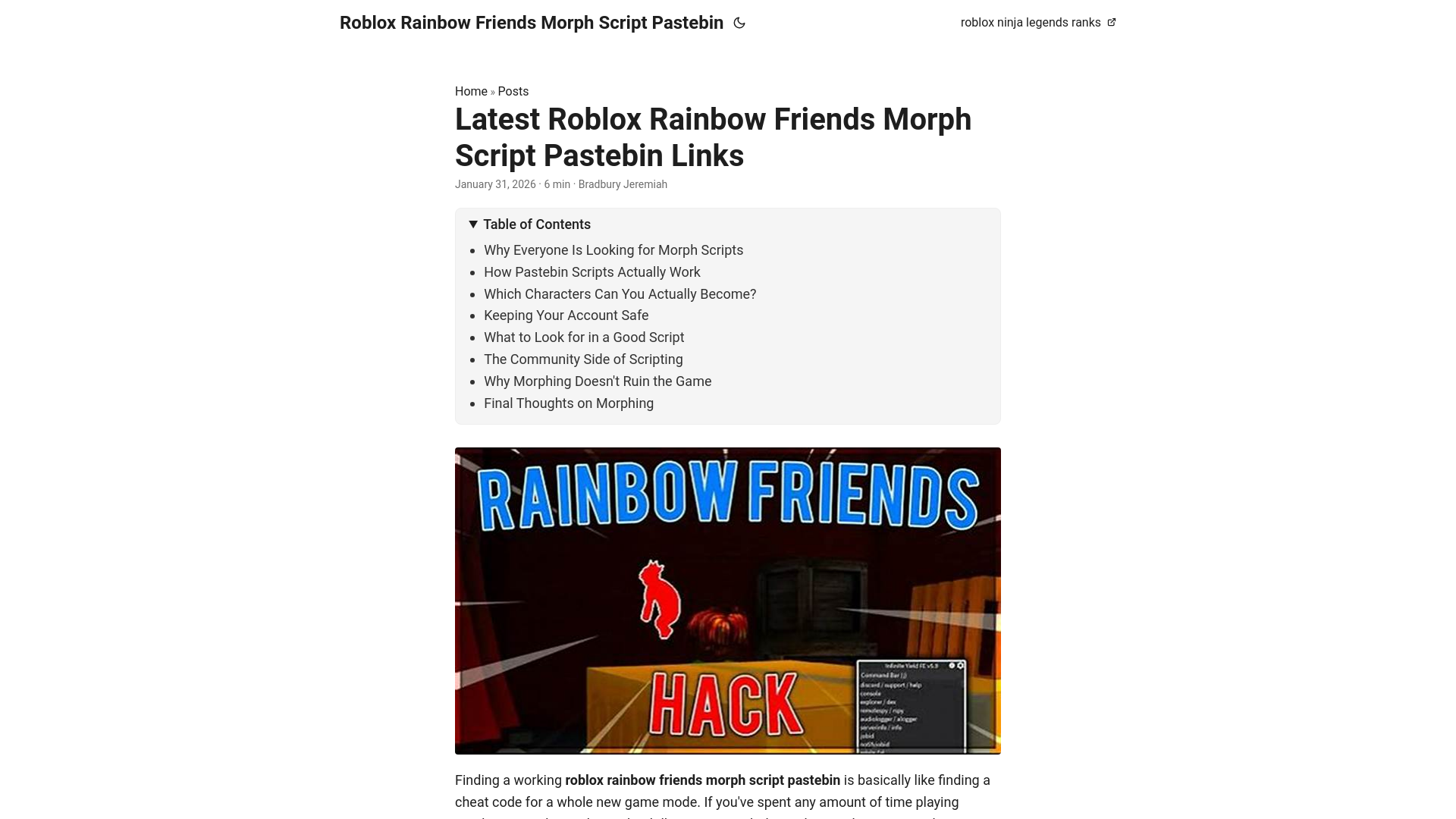 website screenshot of https://roblox-rainbow-friends-morph-script-pastebin.pages.dev/