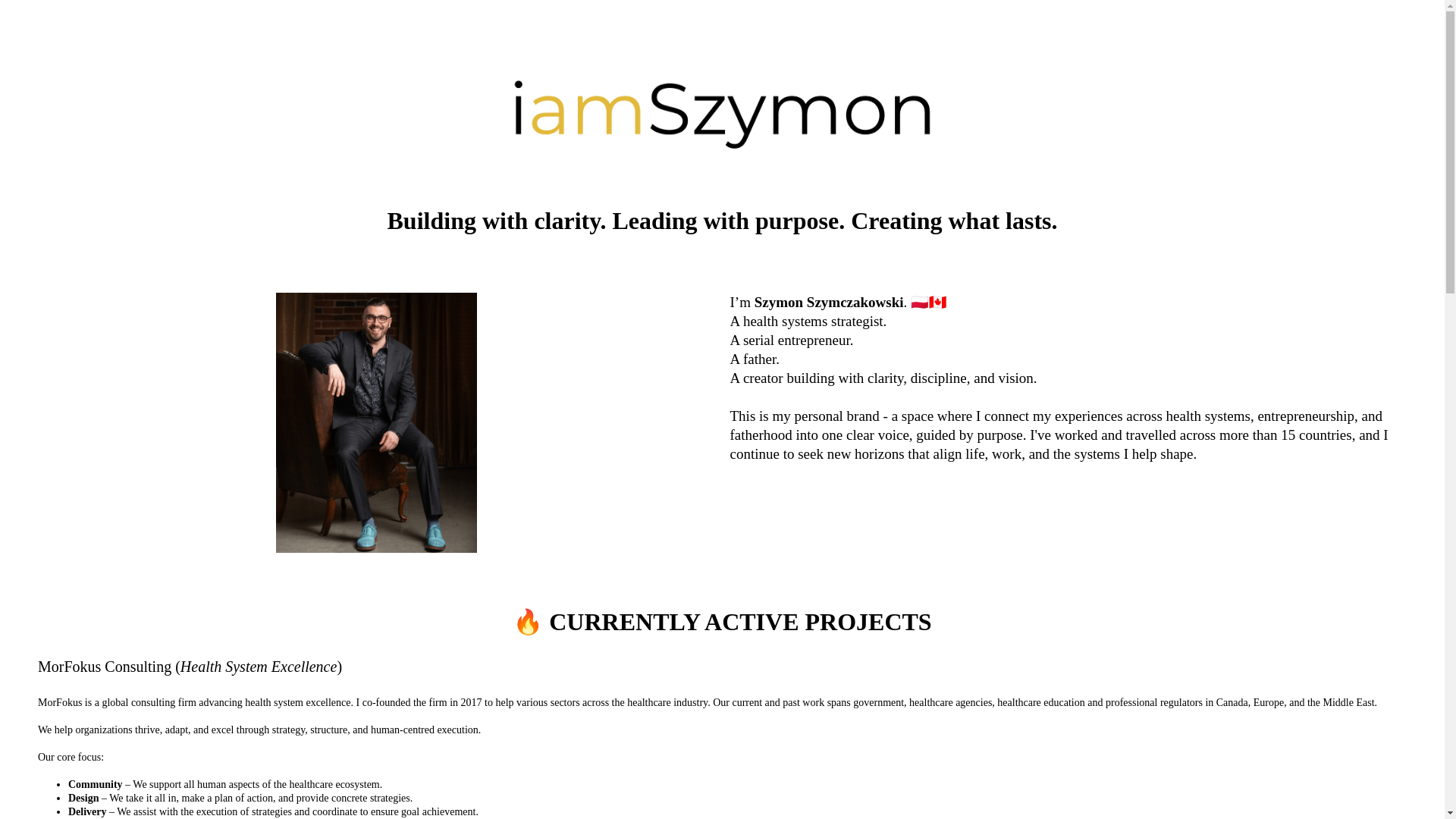 website screenshot of https://iamszymonhealthsystem.com/
