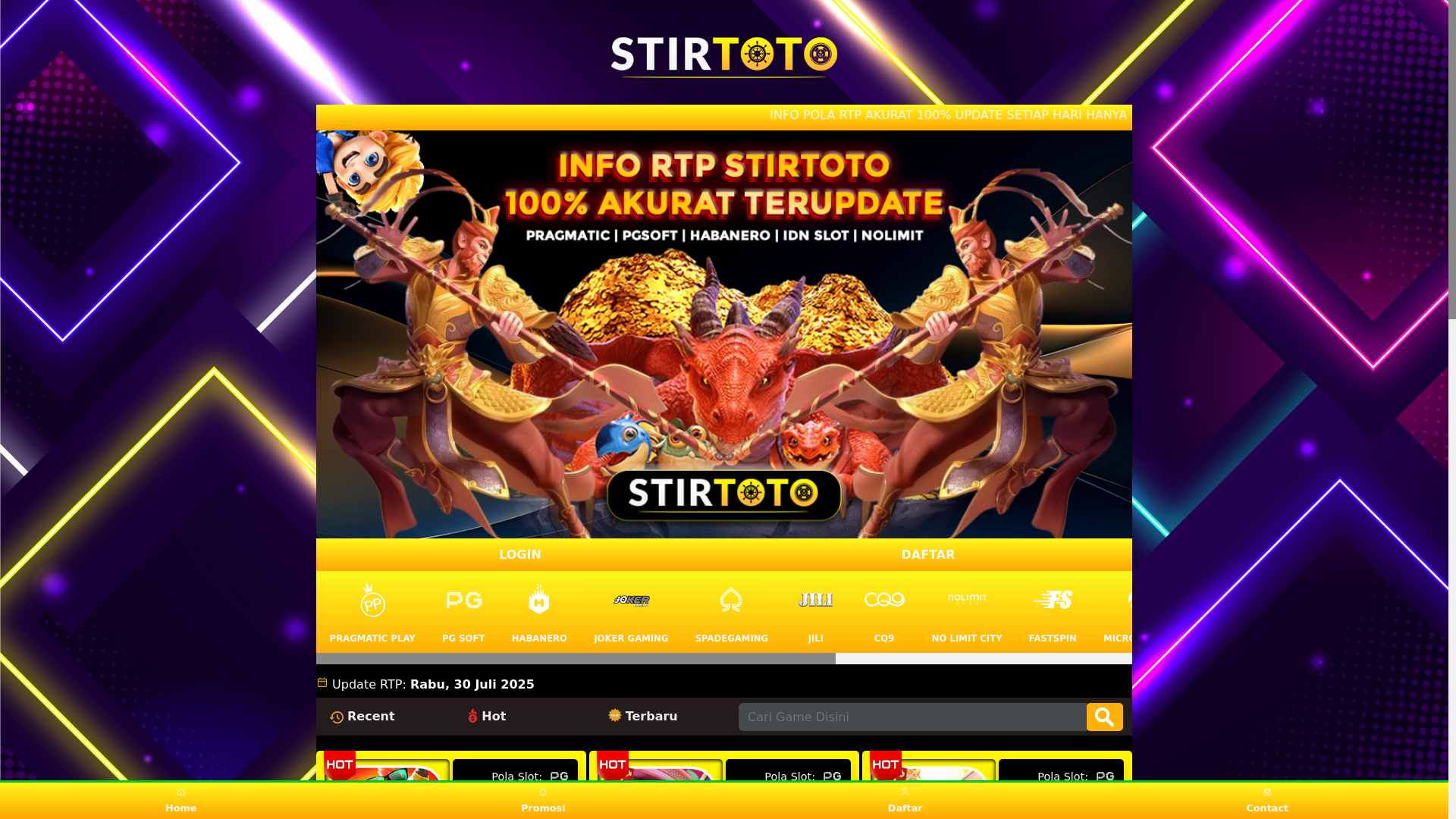 website screenshot of https://rtpstirtotonew.pages.dev/