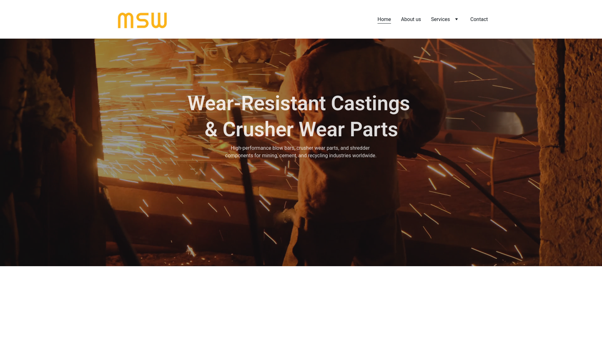 website screenshot of https://crusherblowbar.com/