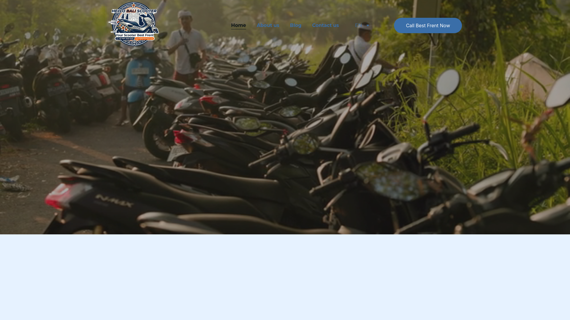 website screenshot of https://hellobaliscooter.com/