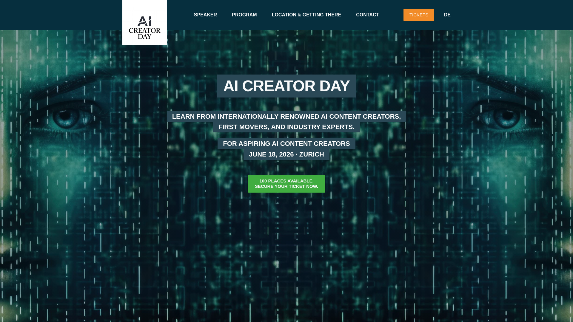 website screenshot of https://ai-creator-day.ch