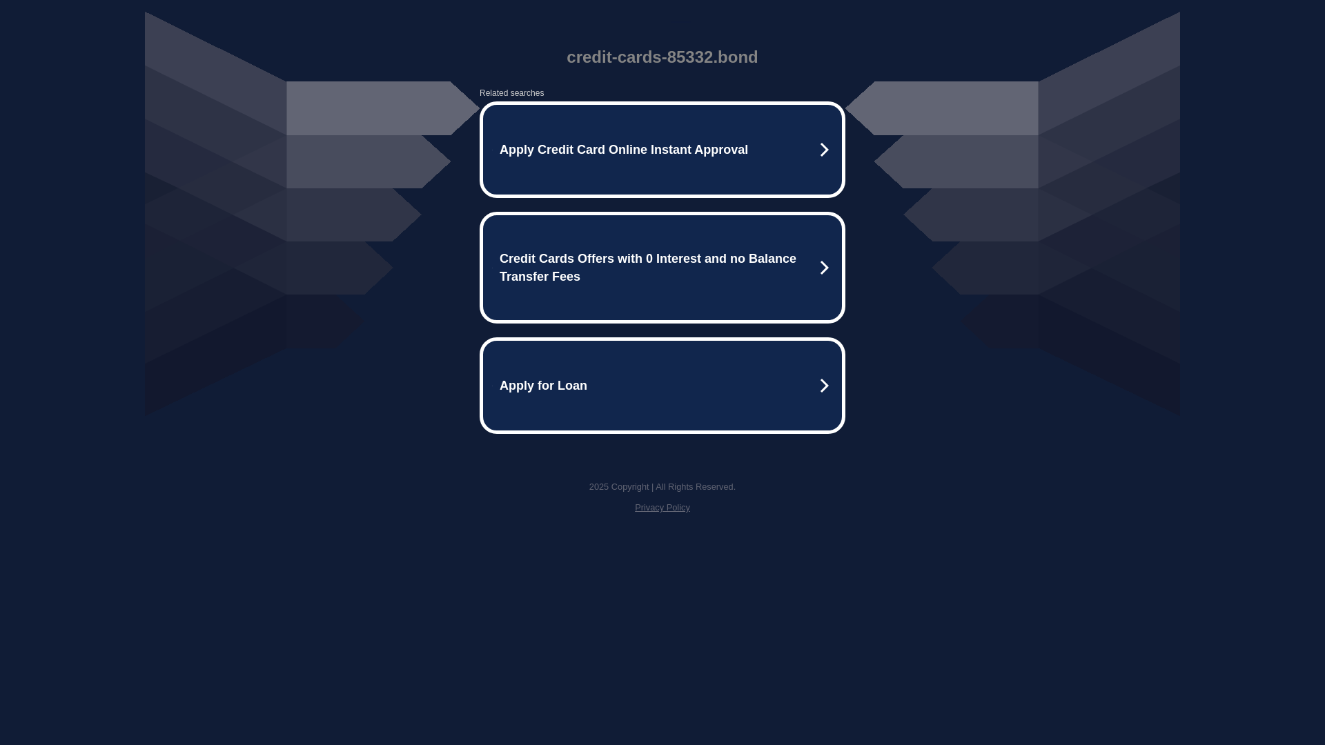 website screenshot of https://credit-cards-85332.bond/