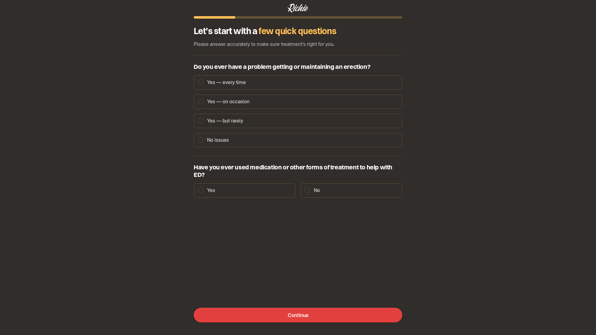 website screenshot of https://staging-intake-richiemeds.pages.dev/
