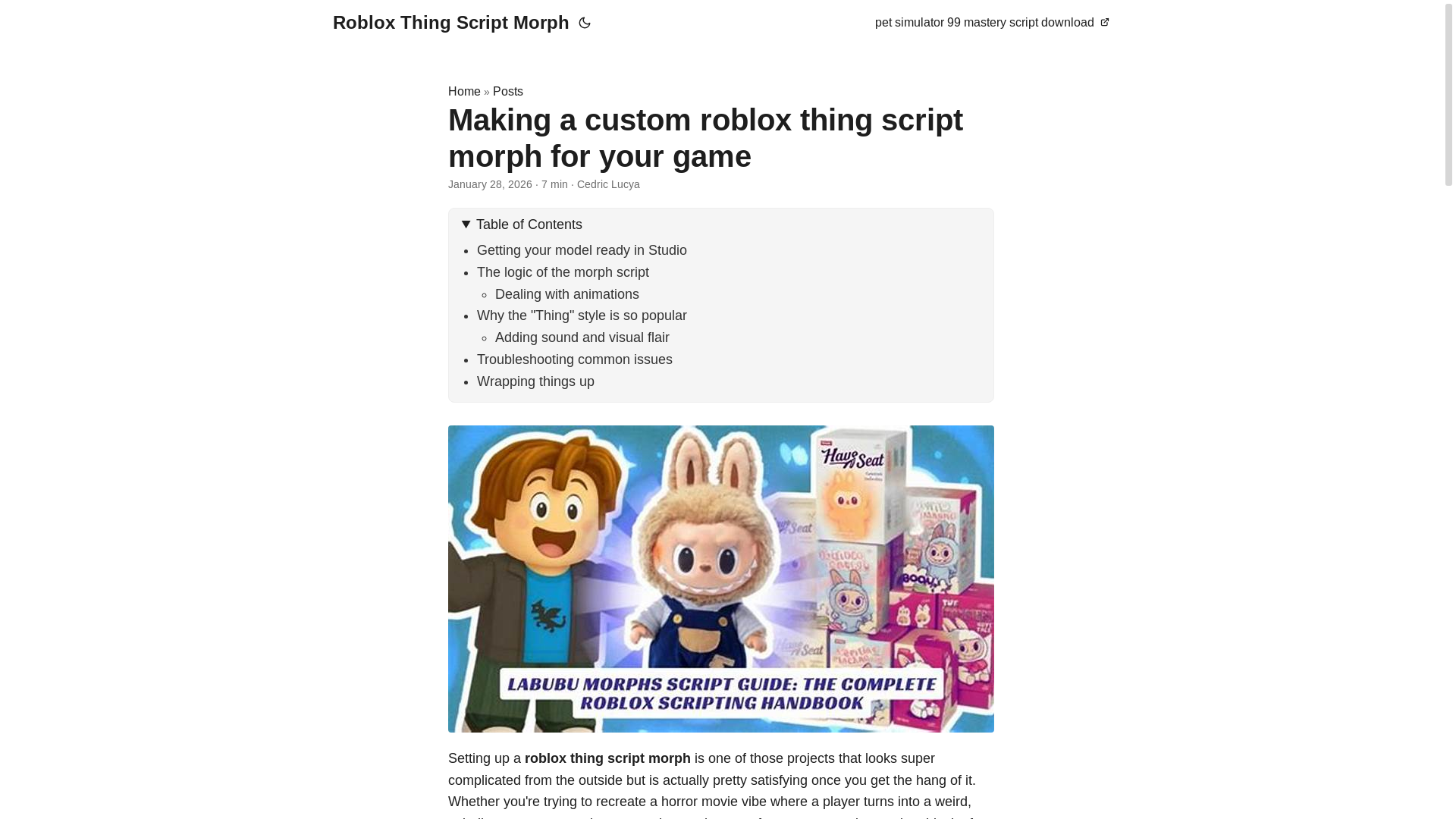 website screenshot of https://roblox-thing-script-morph.pages.dev/