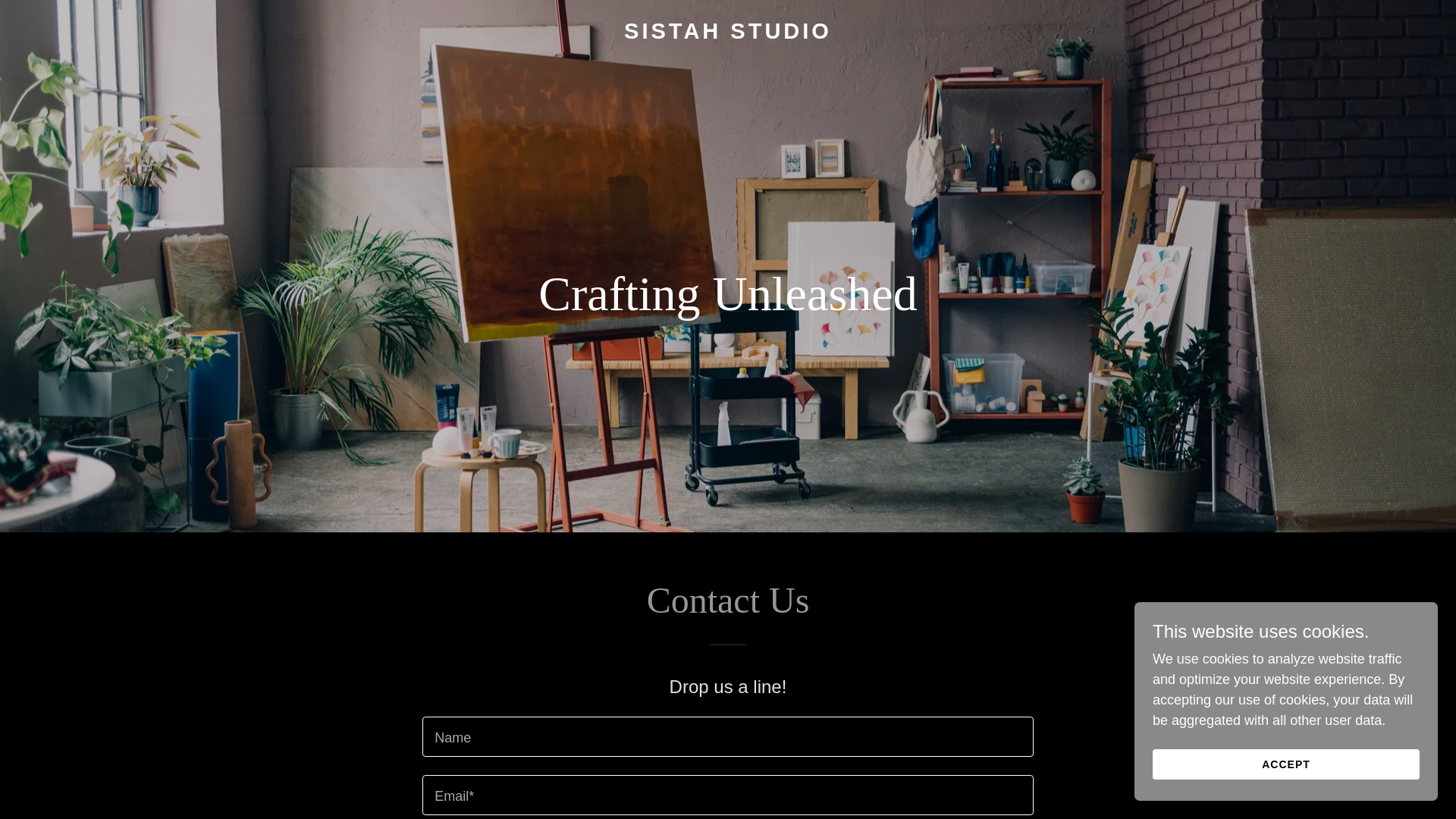 website screenshot of https://sistahstudio.com/