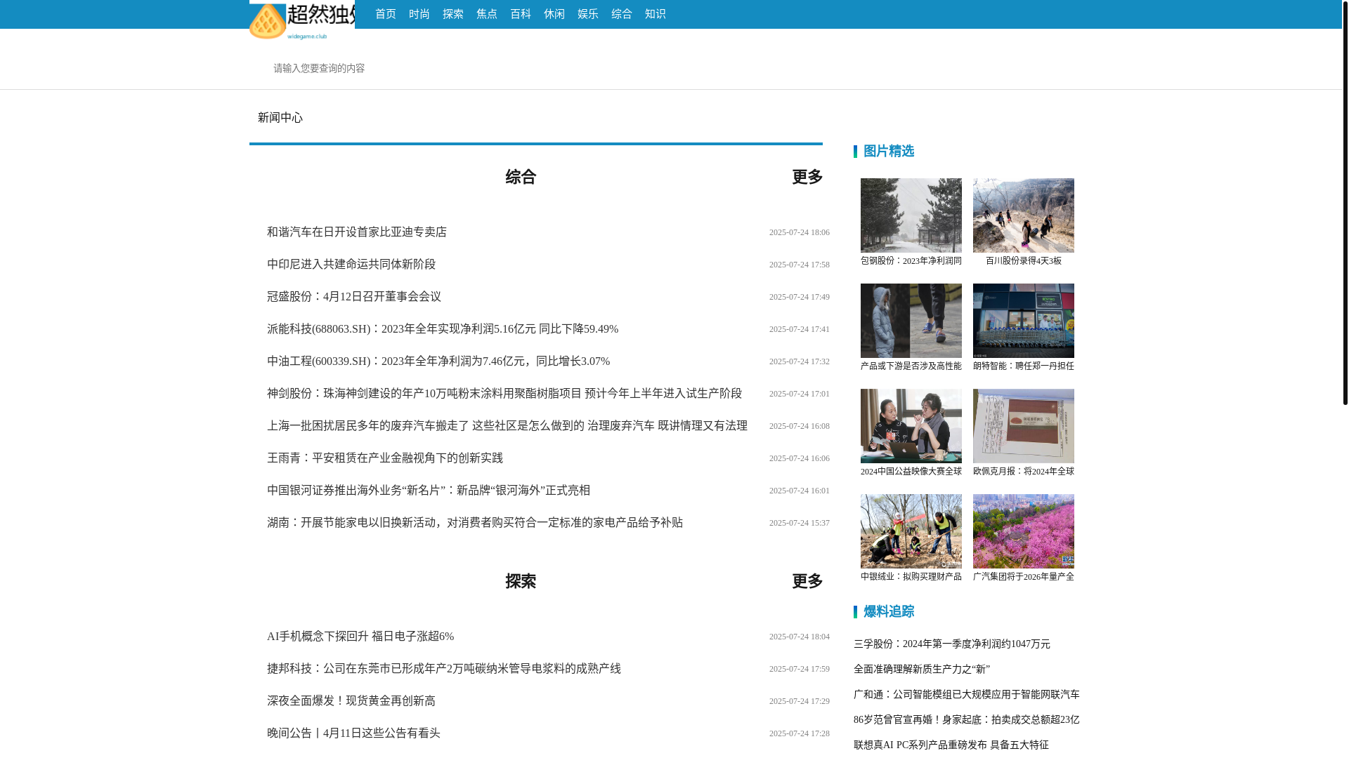 website screenshot of https://widegame.club/