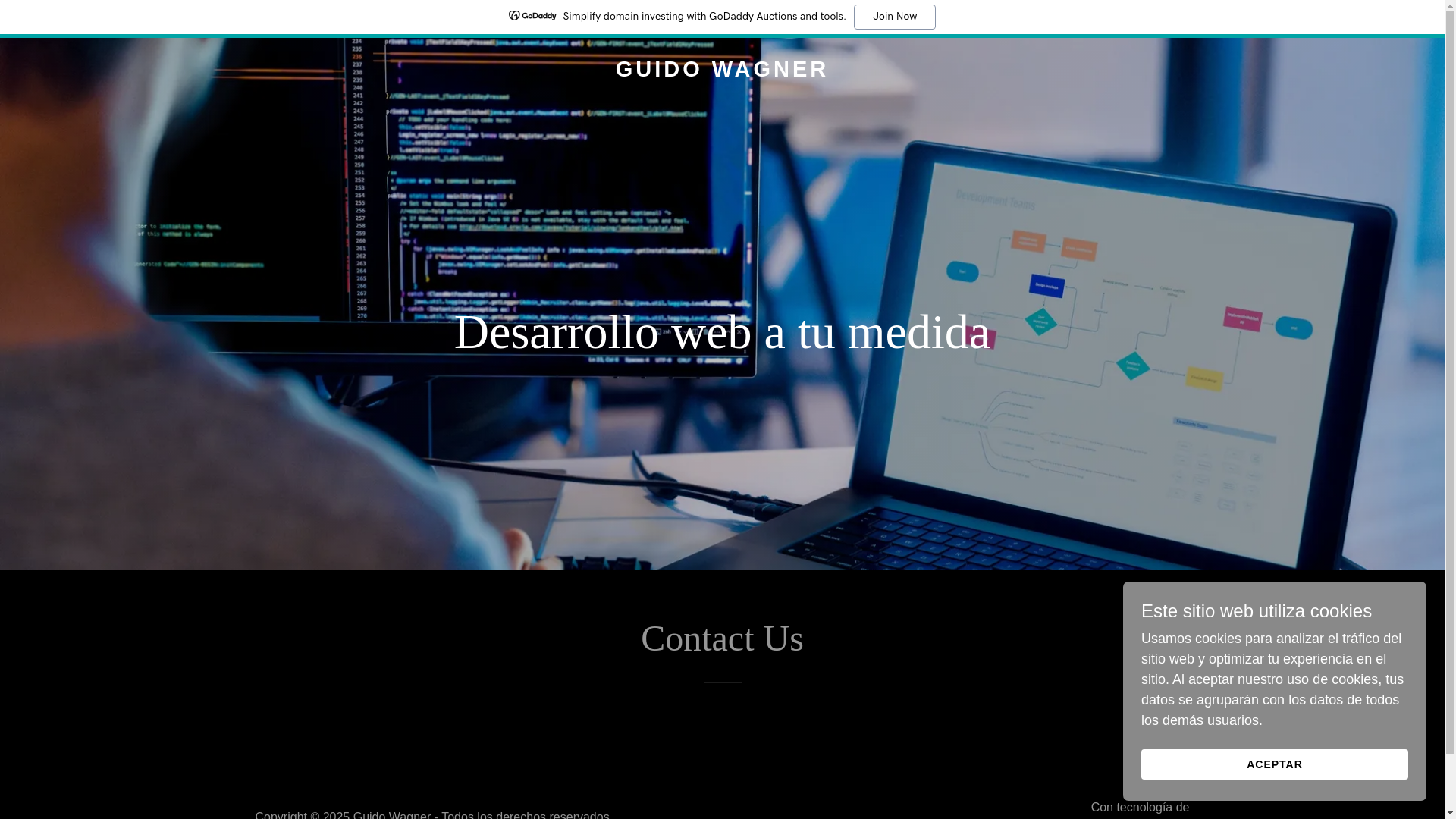 website screenshot of https://guidowagner.dev/