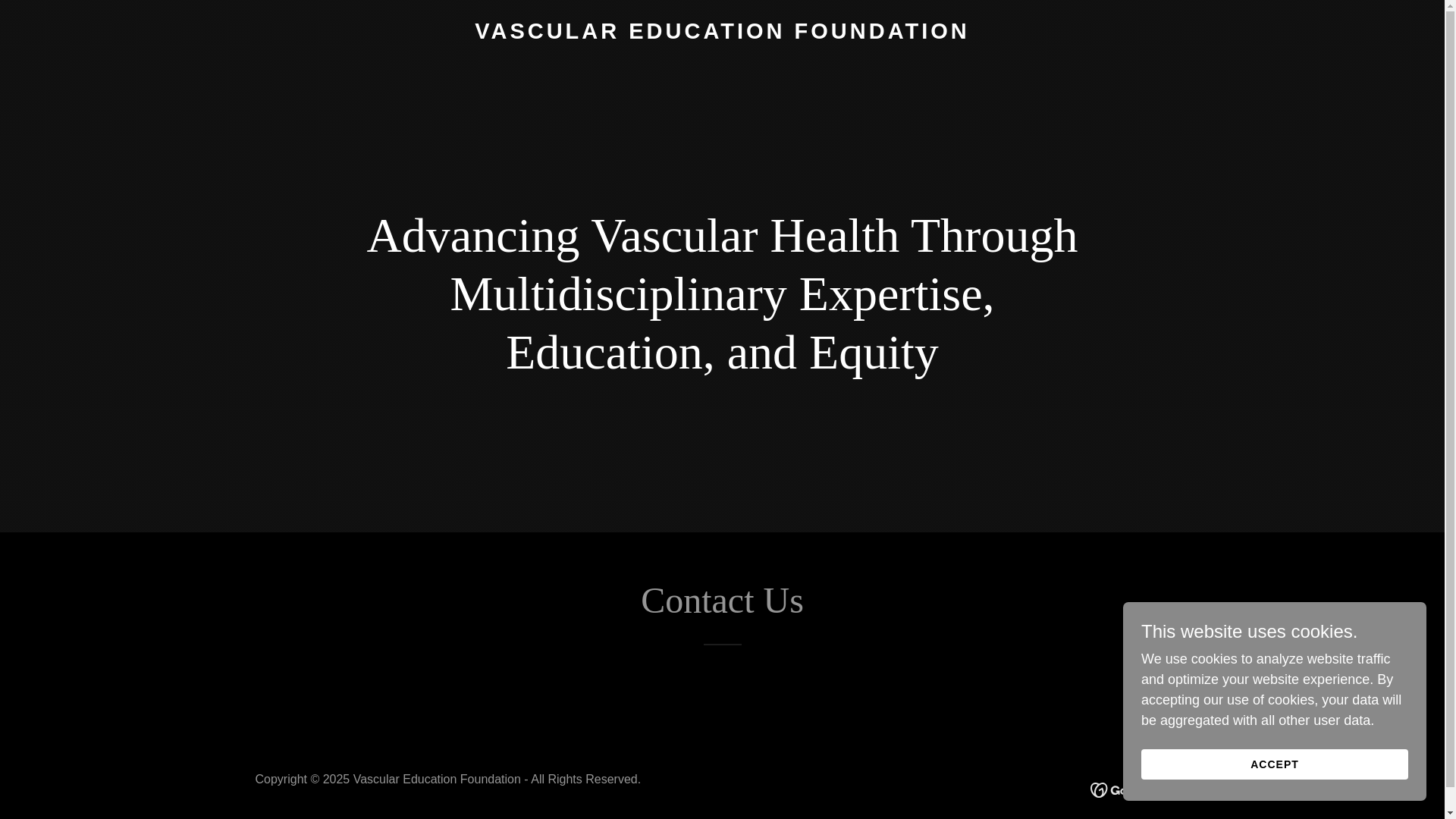 website screenshot of https://vasculareducationfoundation.com/
