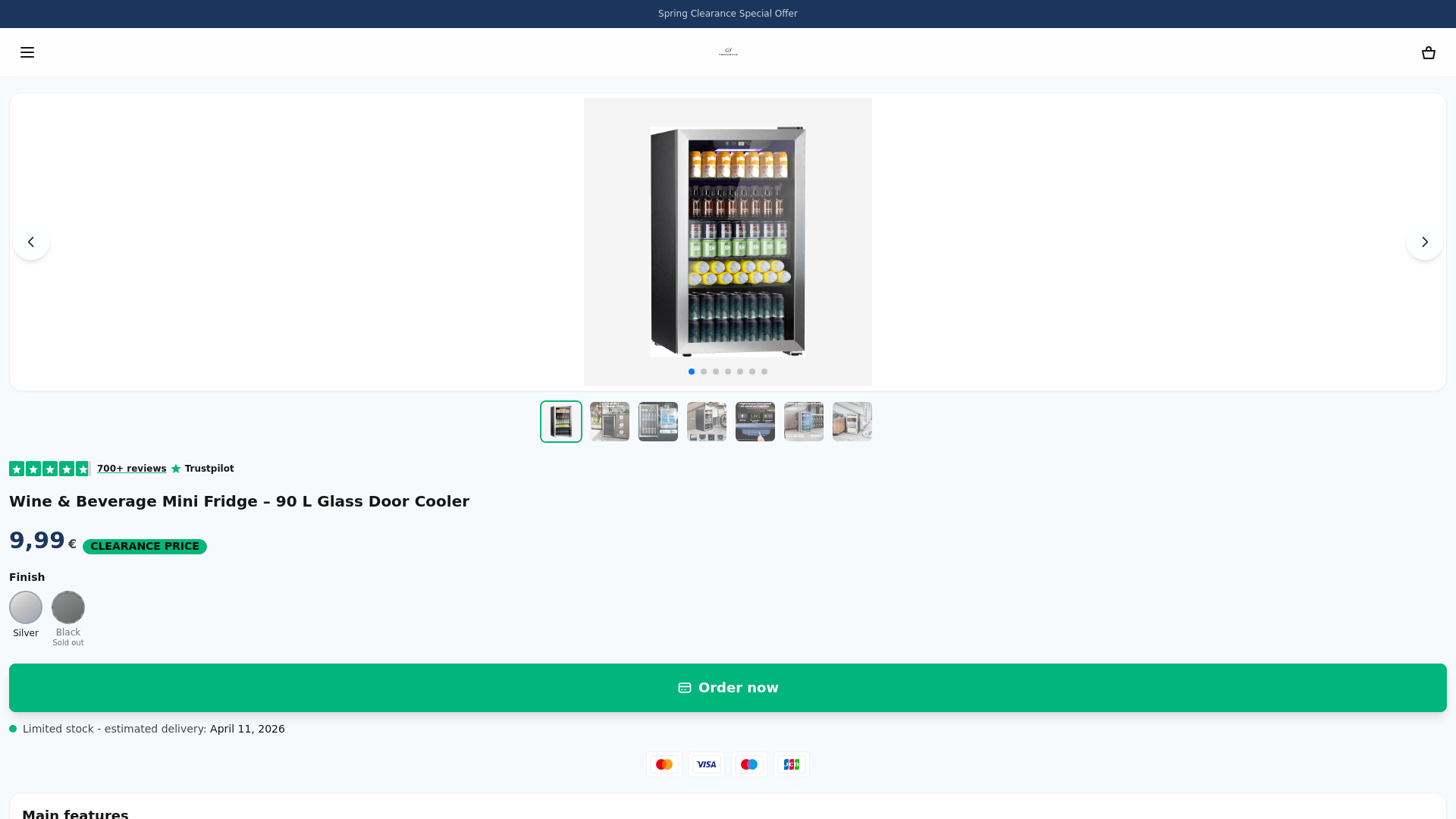 website screenshot of https://tecaminifridge.pages.dev/