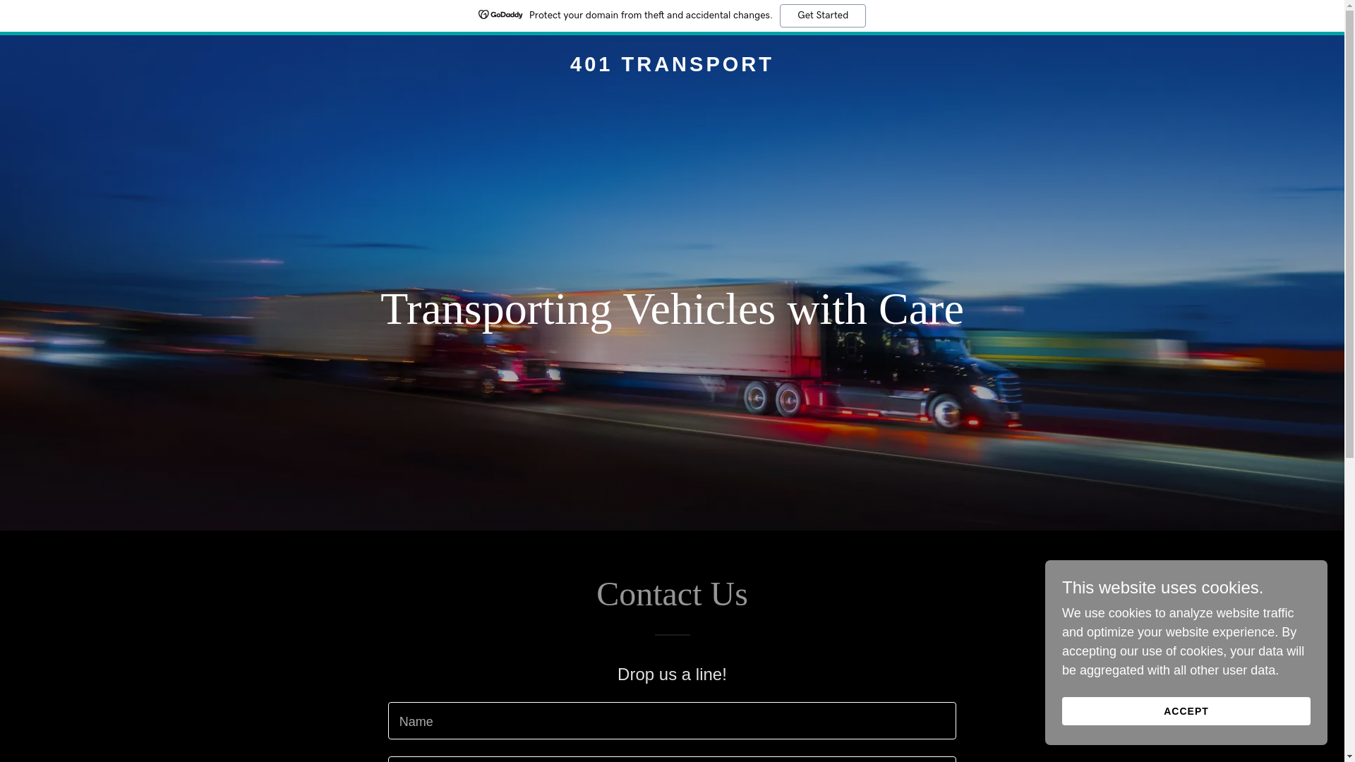 website screenshot of https://401transport.ca/