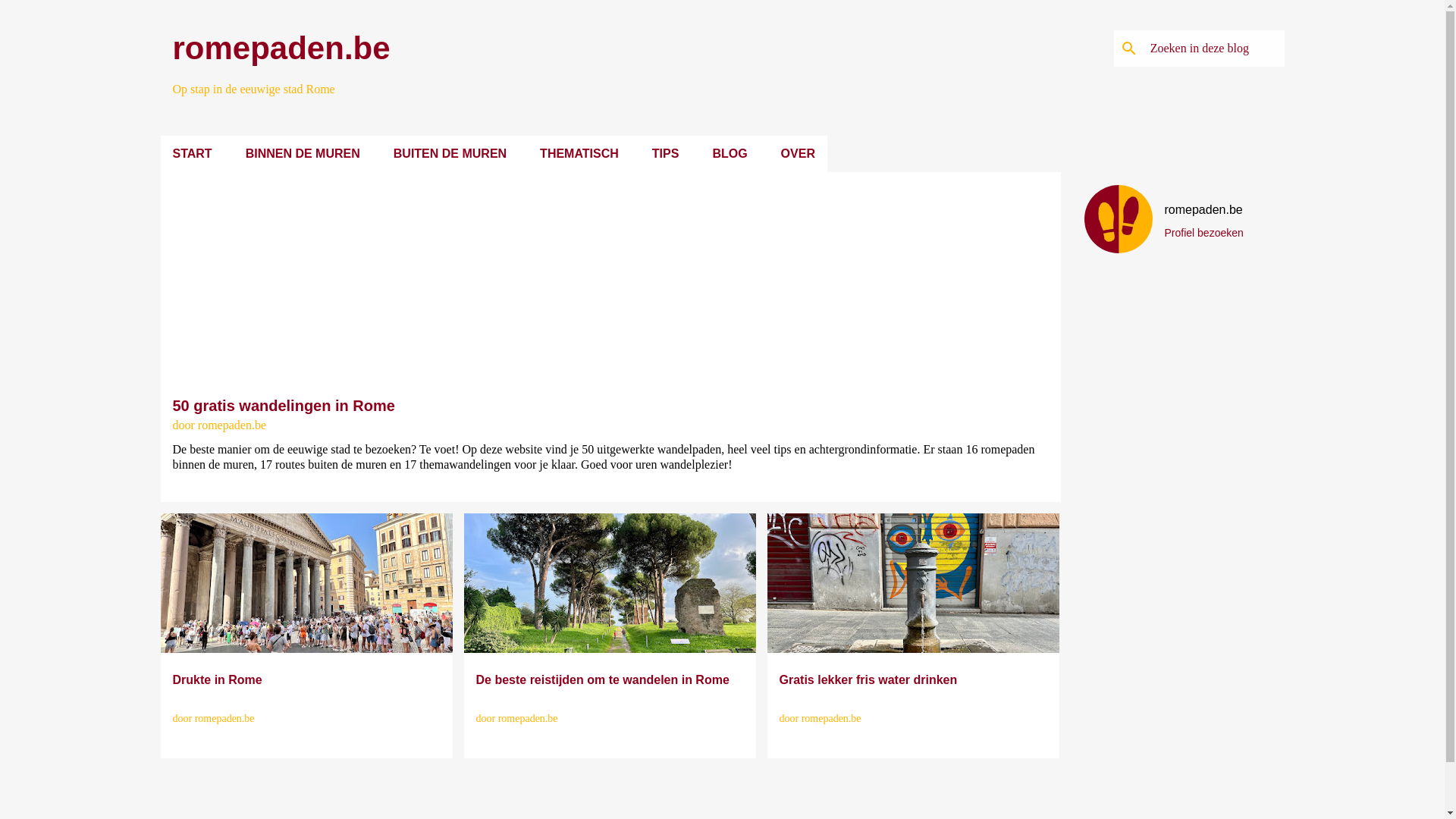 website screenshot of https://romepaden.be/