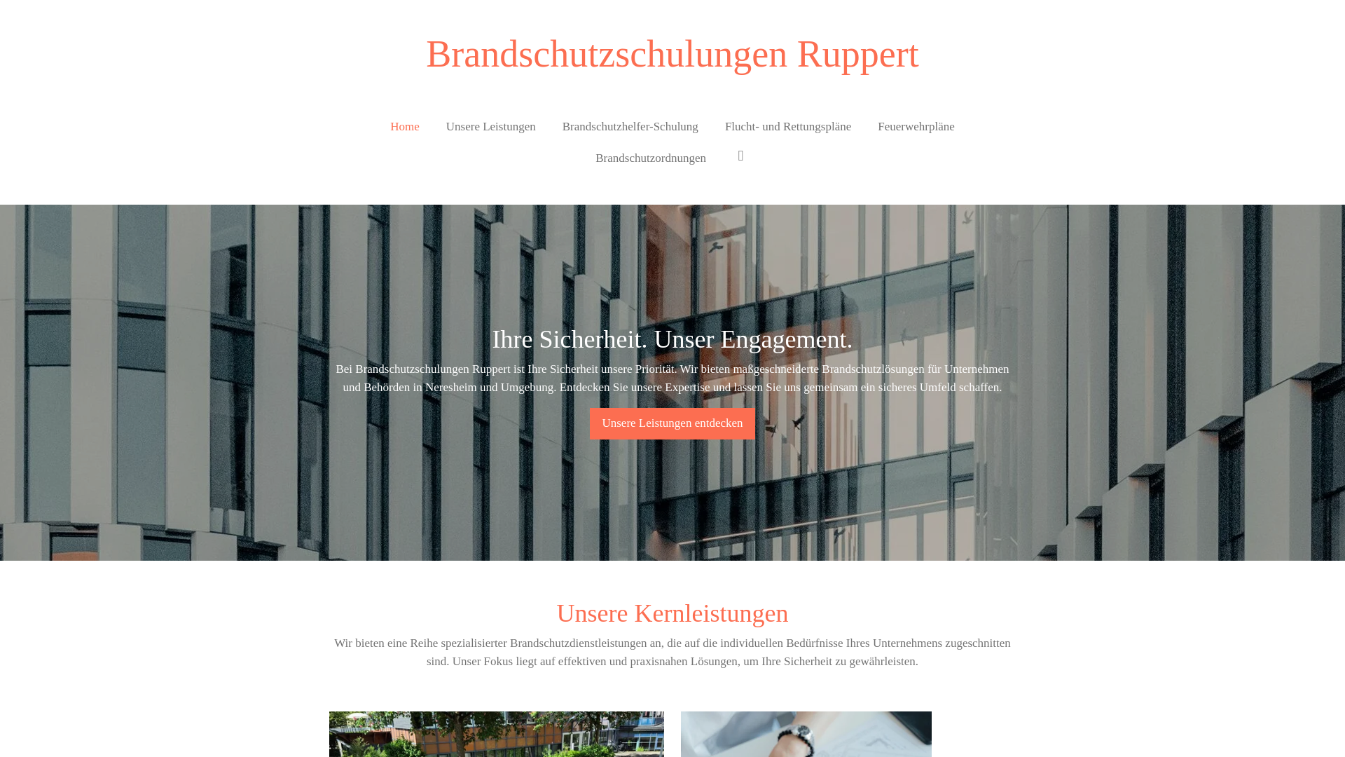 website screenshot of https://brandschutzschulungenruppert.com/