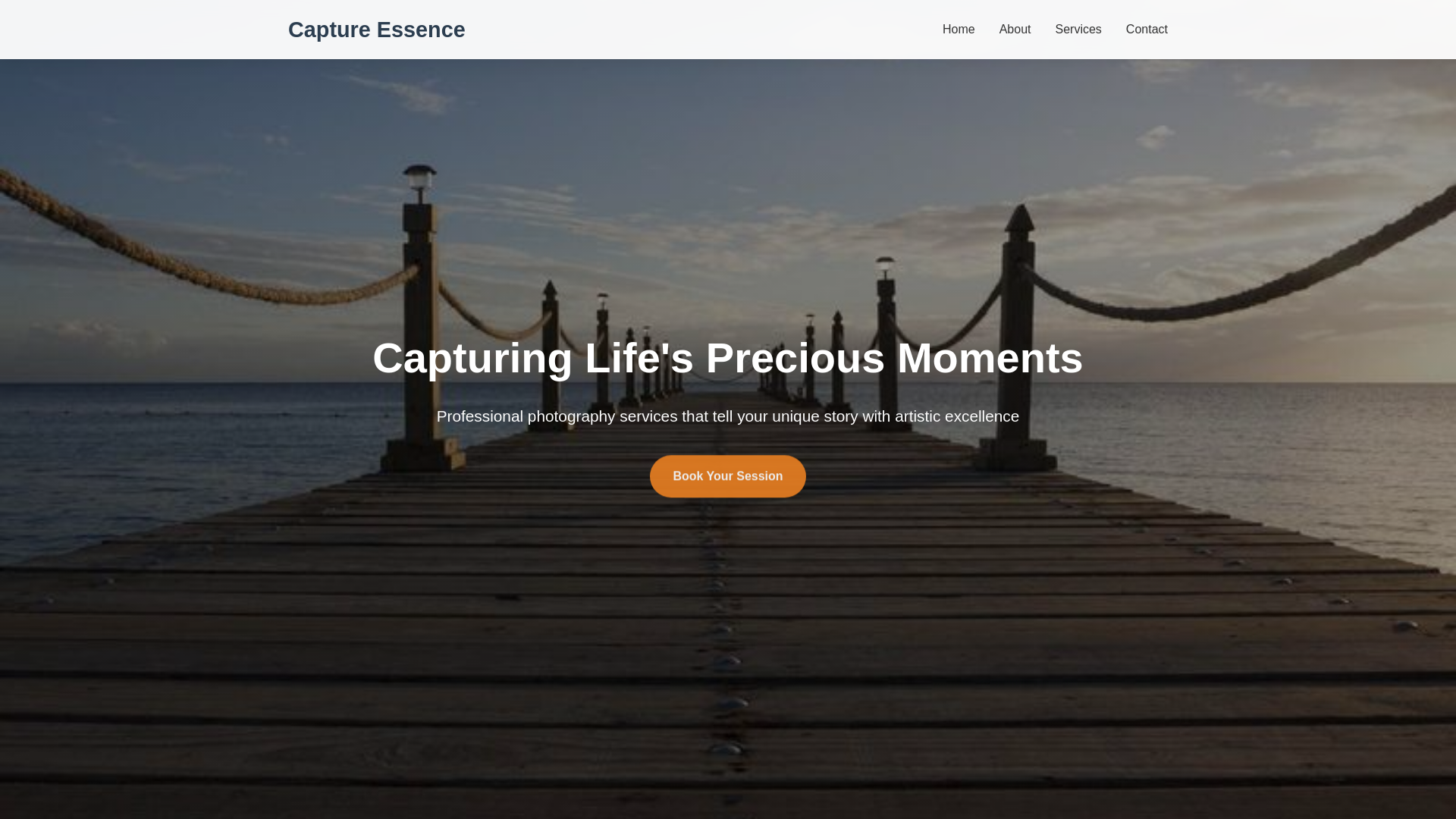 website screenshot of https://captureessencephotography.click/